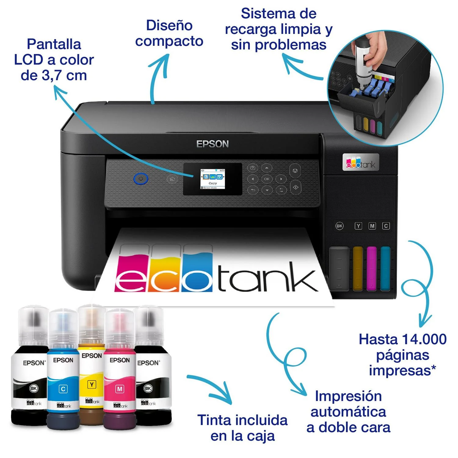 Impresora EcoTank ET-2950 de Epson - Negro - Image 4