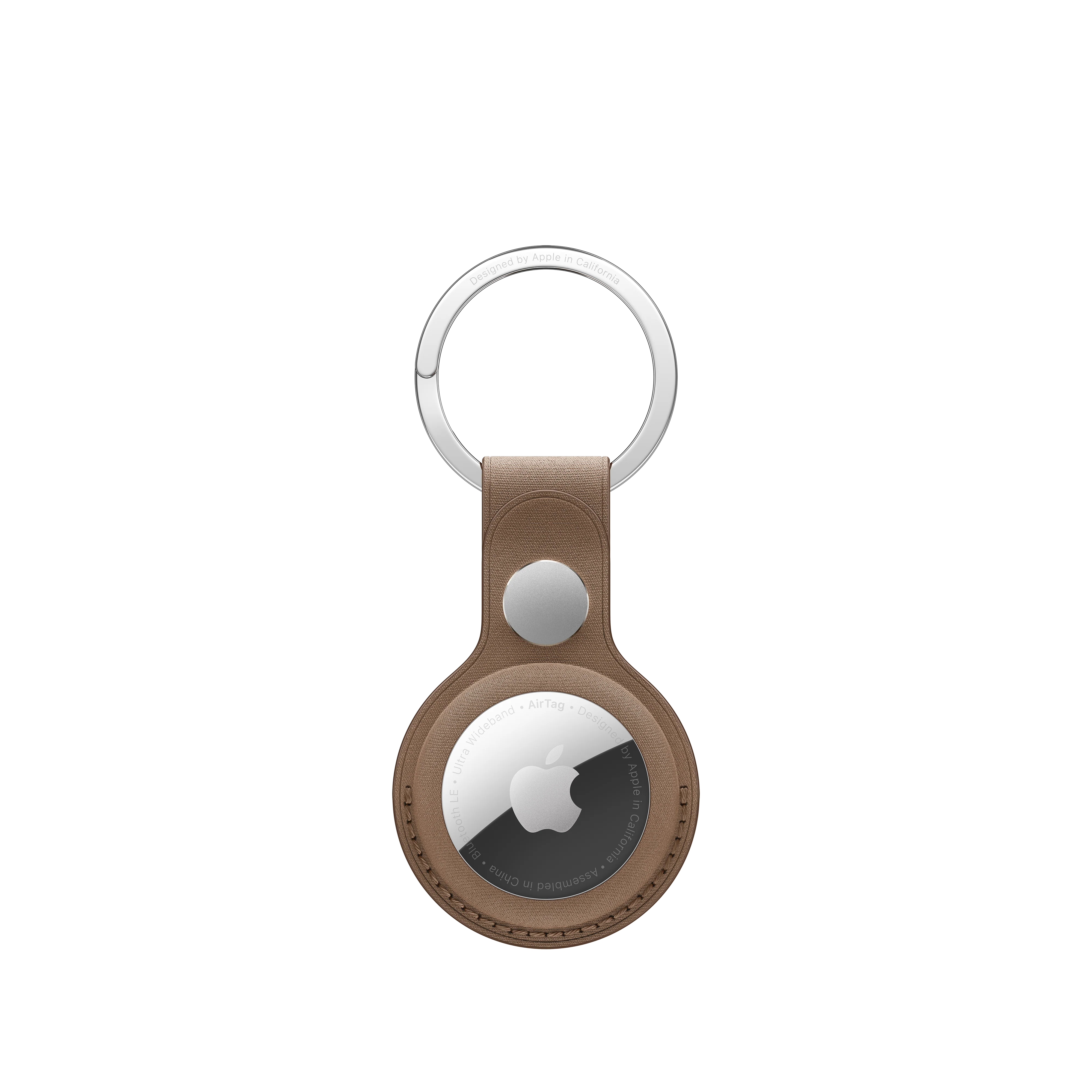 Llavero de trenzado fino para el AirTag - Marrón topo