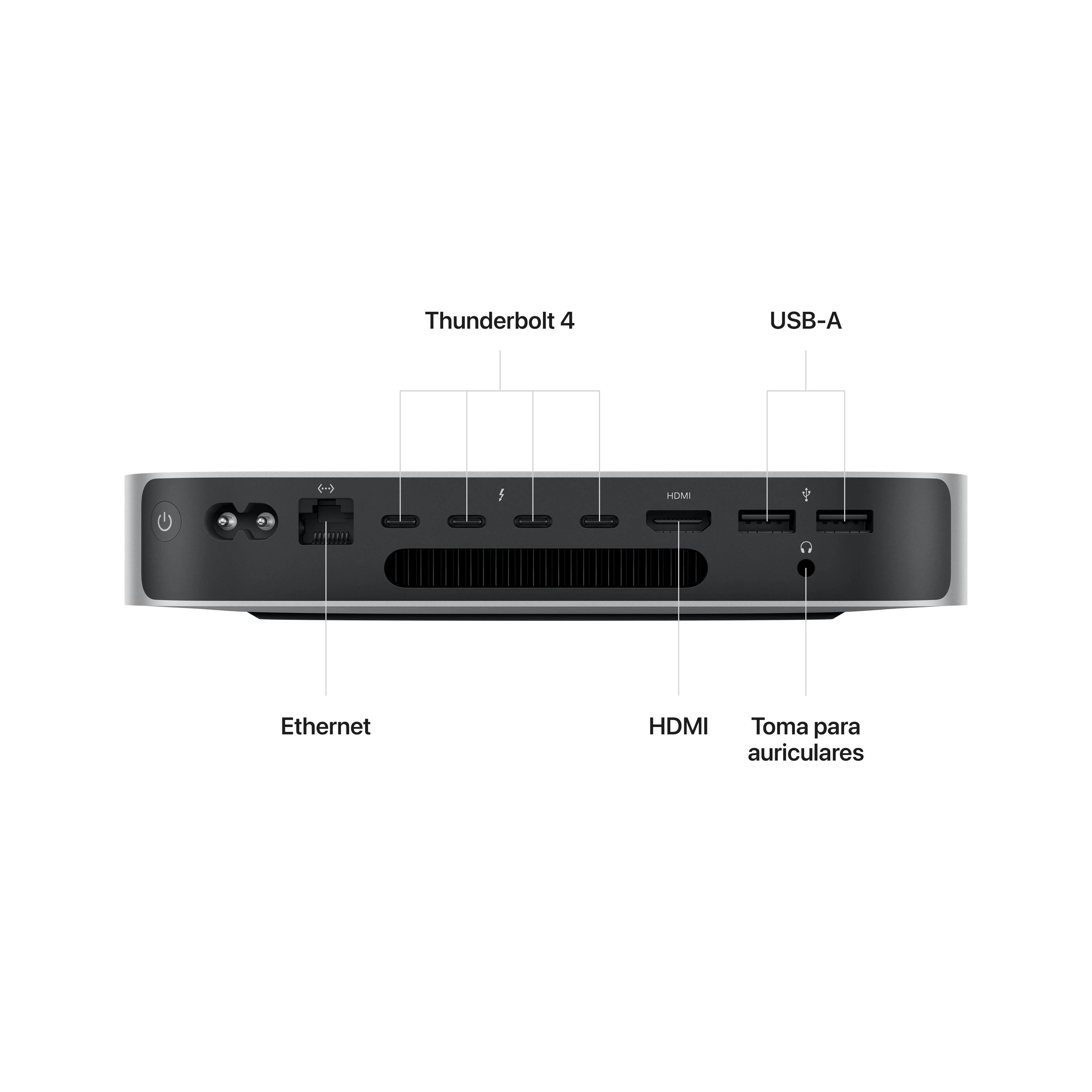 Mac mini: Chip M2 Pro de Apple con CPU de diez núcleos y GPU de dieciséis núcleos, 512 GB SSD - Plata - Image 3