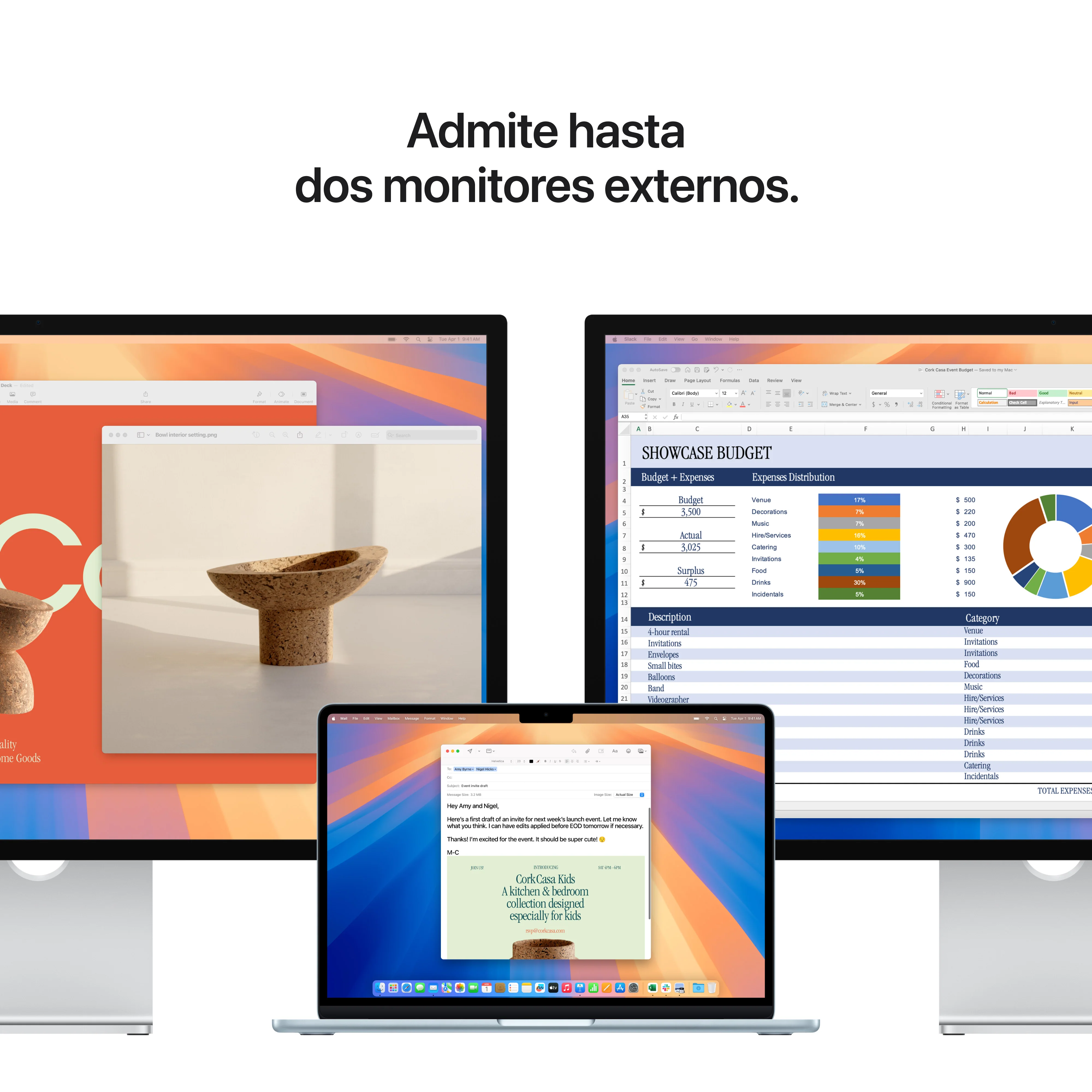 MacBook Air de 13 pulgadas: Chip M4 de Apple con CPU de 10 núcleos y GPU de 10 núcleos, 512 GB SSD - Blanco estrella - Image 9