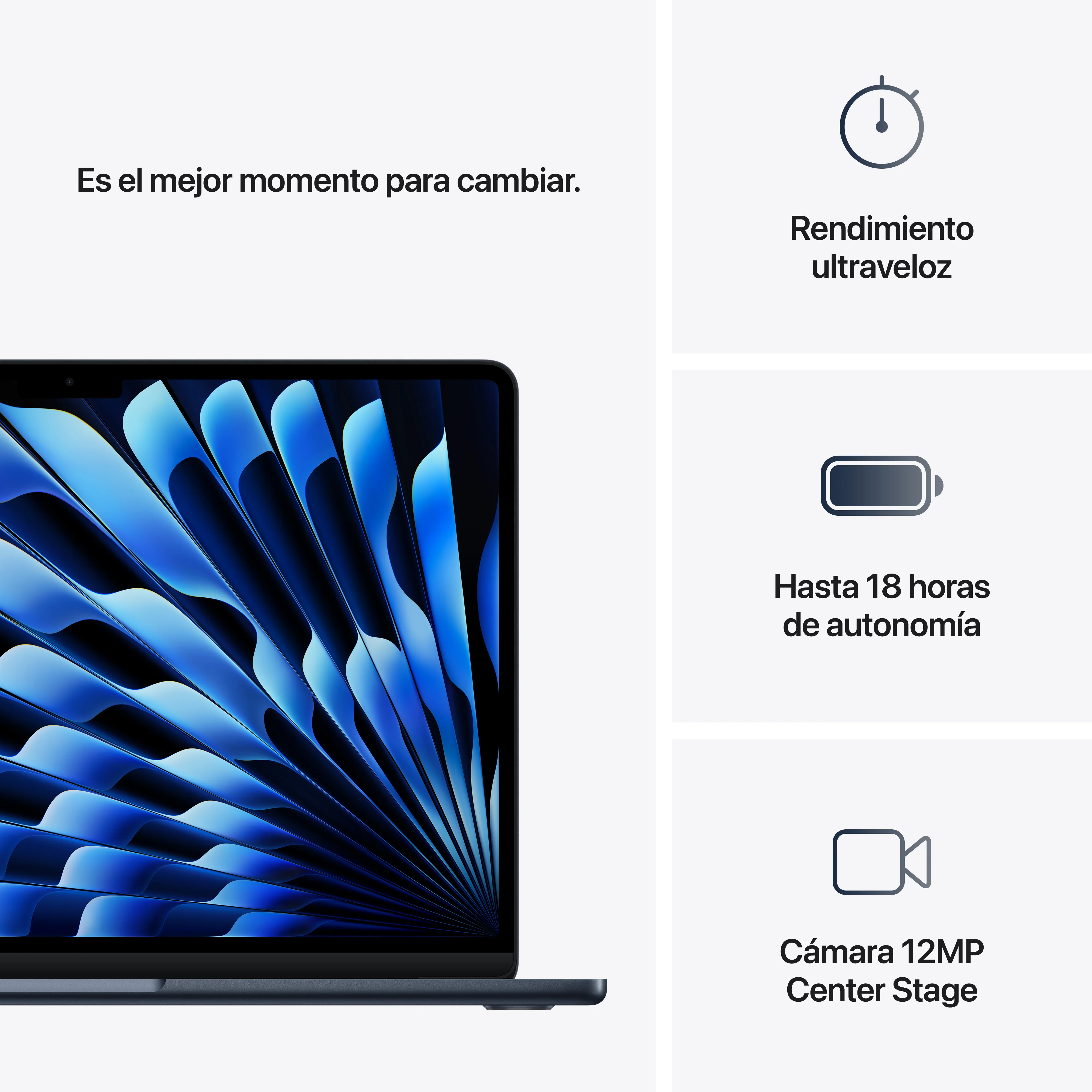 MacBook Air de 13 pulgadas: Chip M4 de Apple con CPU de 10 núcleos y GPU de 10 núcleos, 512 GB SSD - Medianoche - Image 10