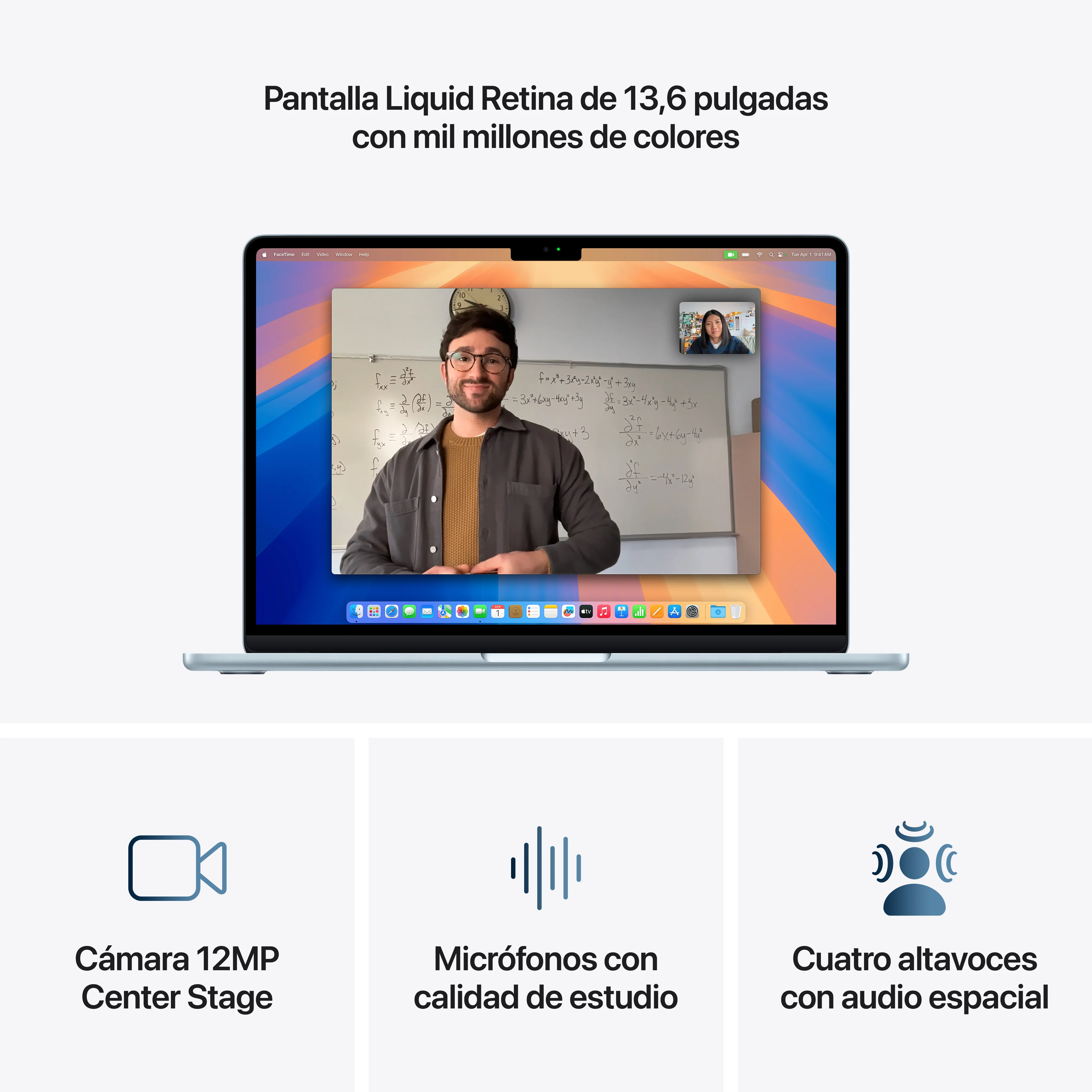 MacBook Air de 13 pulgadas: Chip M4 de Apple con CPU de 10 núcleos y GPU de 10 núcleos, 512 GB SSD - Azul cielo - Image 5