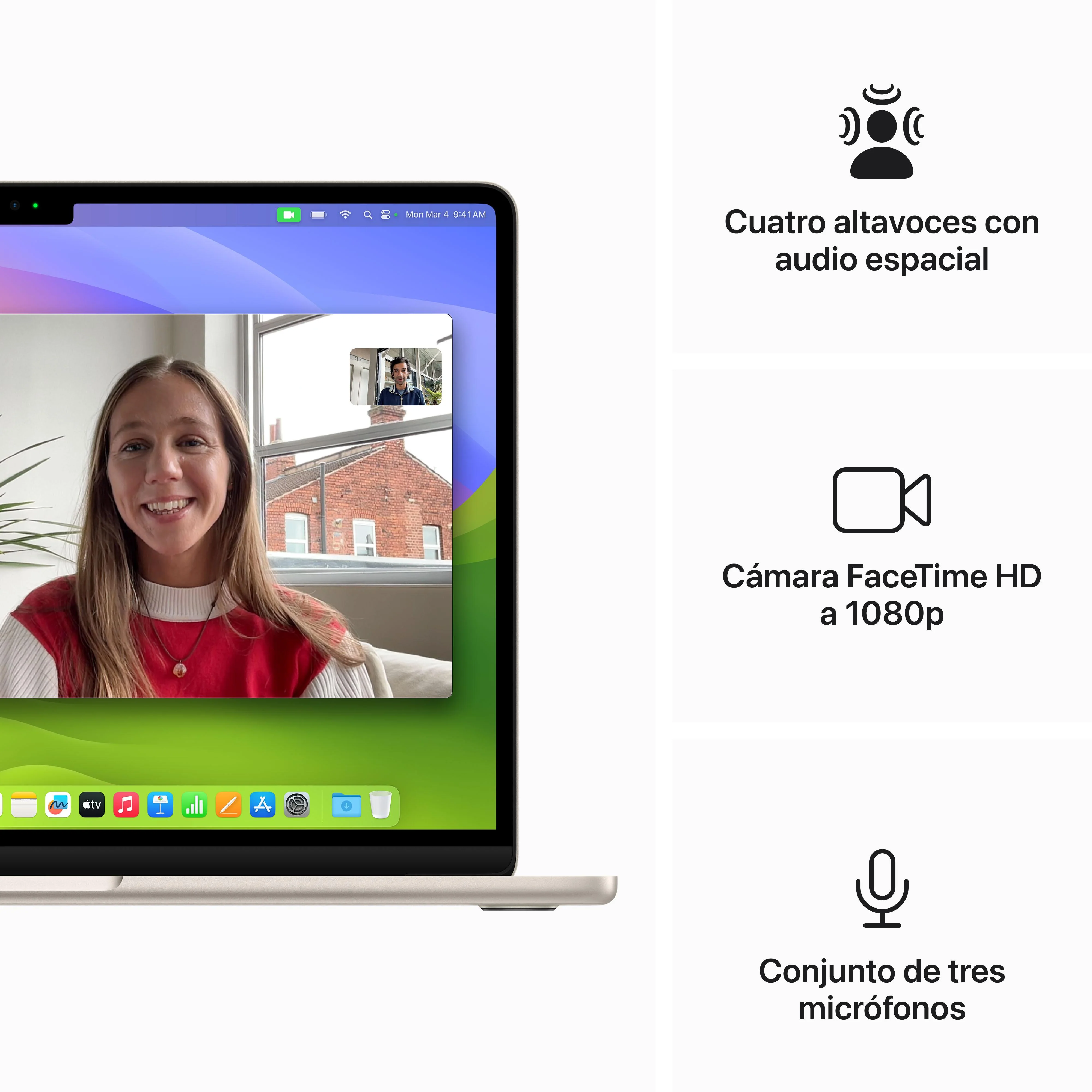 MacBook Air de 13 pulgadas: Chip M3 de Apple con CPU de ocho núcleos y GPU de ocho núcleos, 256 GB SSD - Blanco estrella - Image 6
