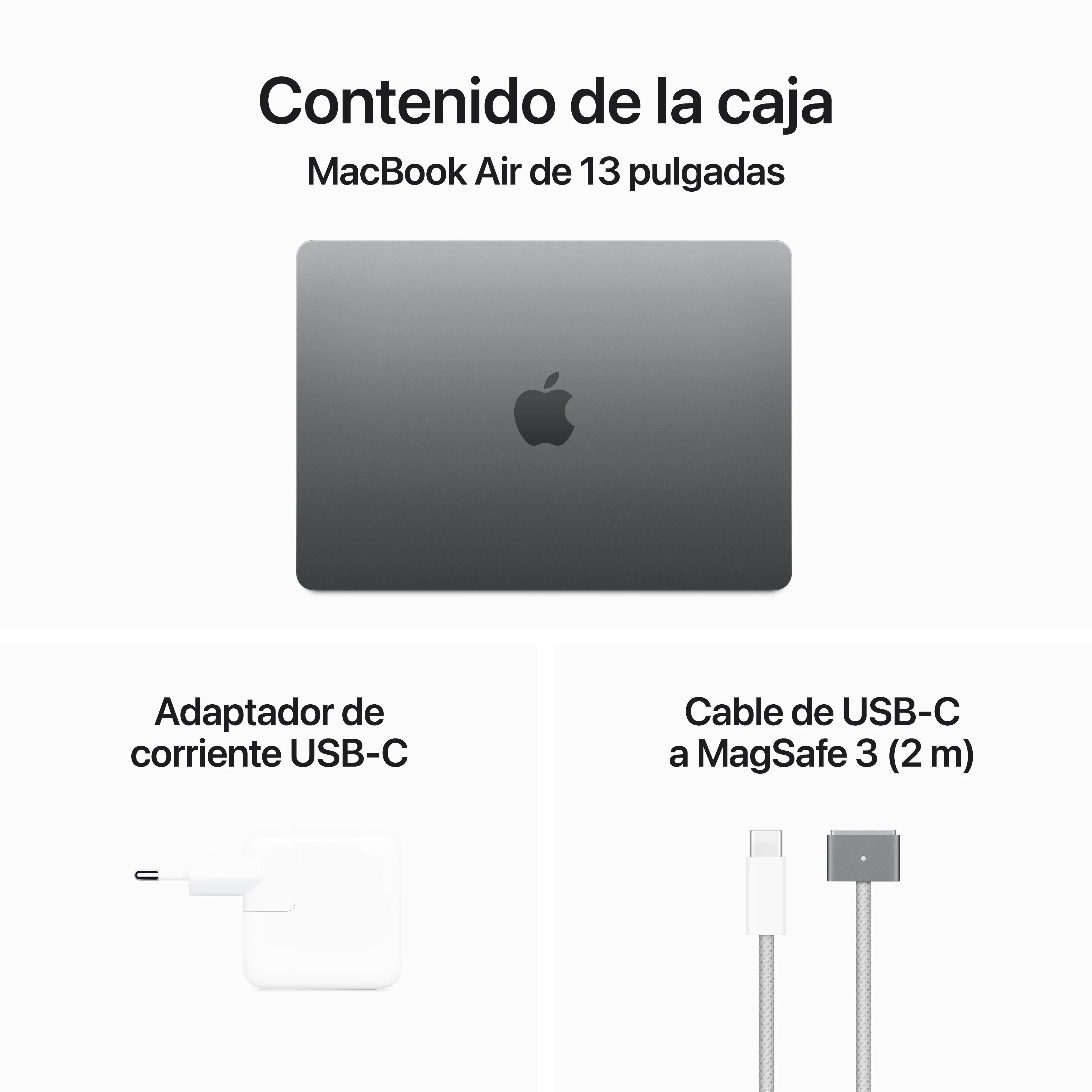 MacBook Air de 13 pulgadas: Chip M3 de Apple con CPU de ocho núcleos y GPU de diez núcleos, 512 GB SSD - Gris espacial - Image 9