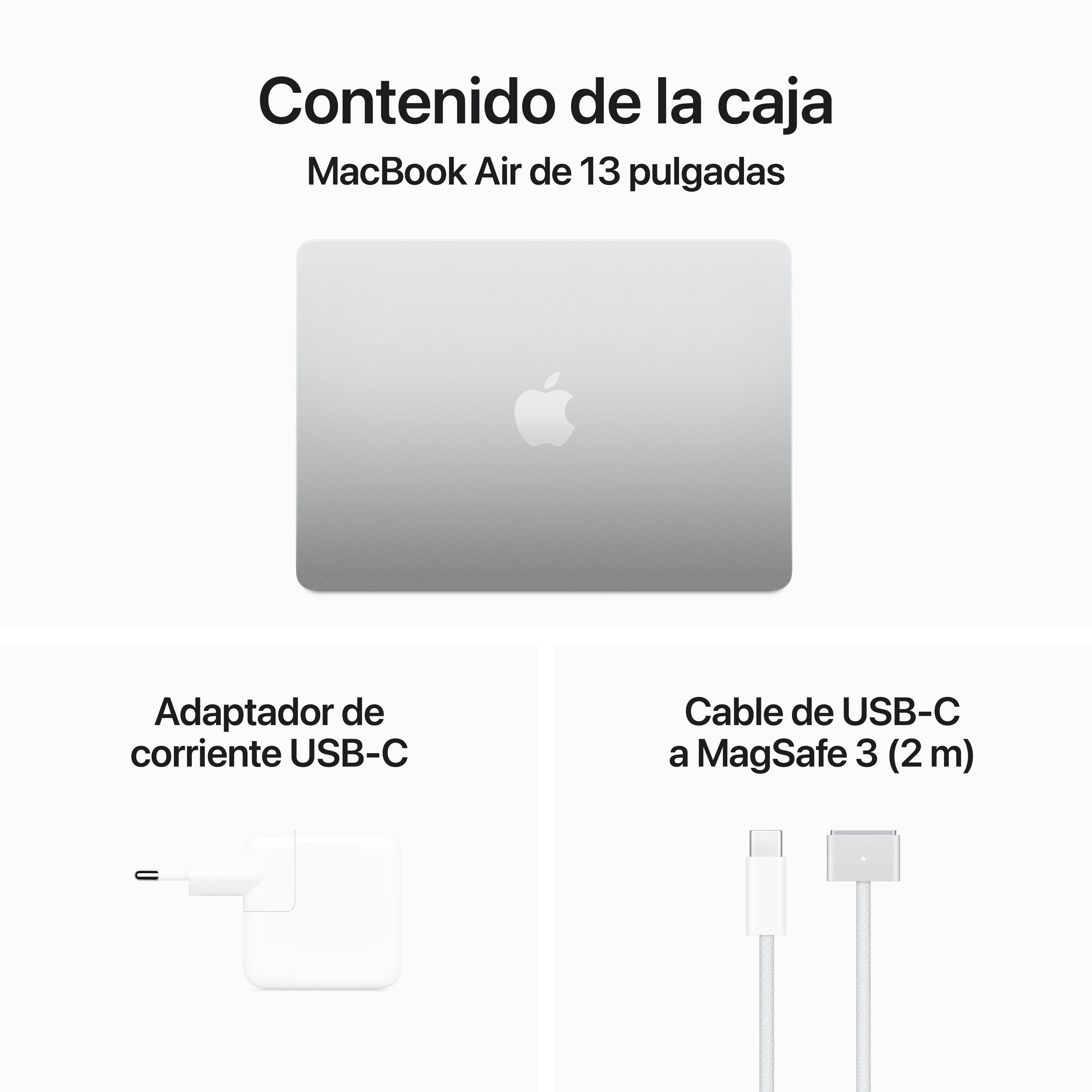 MacBook Air de 13 pulgadas: Chip M3 de Apple con CPU de ocho núcleos y GPU de diez núcleos, 512 GB SSD - Plata - Image 9