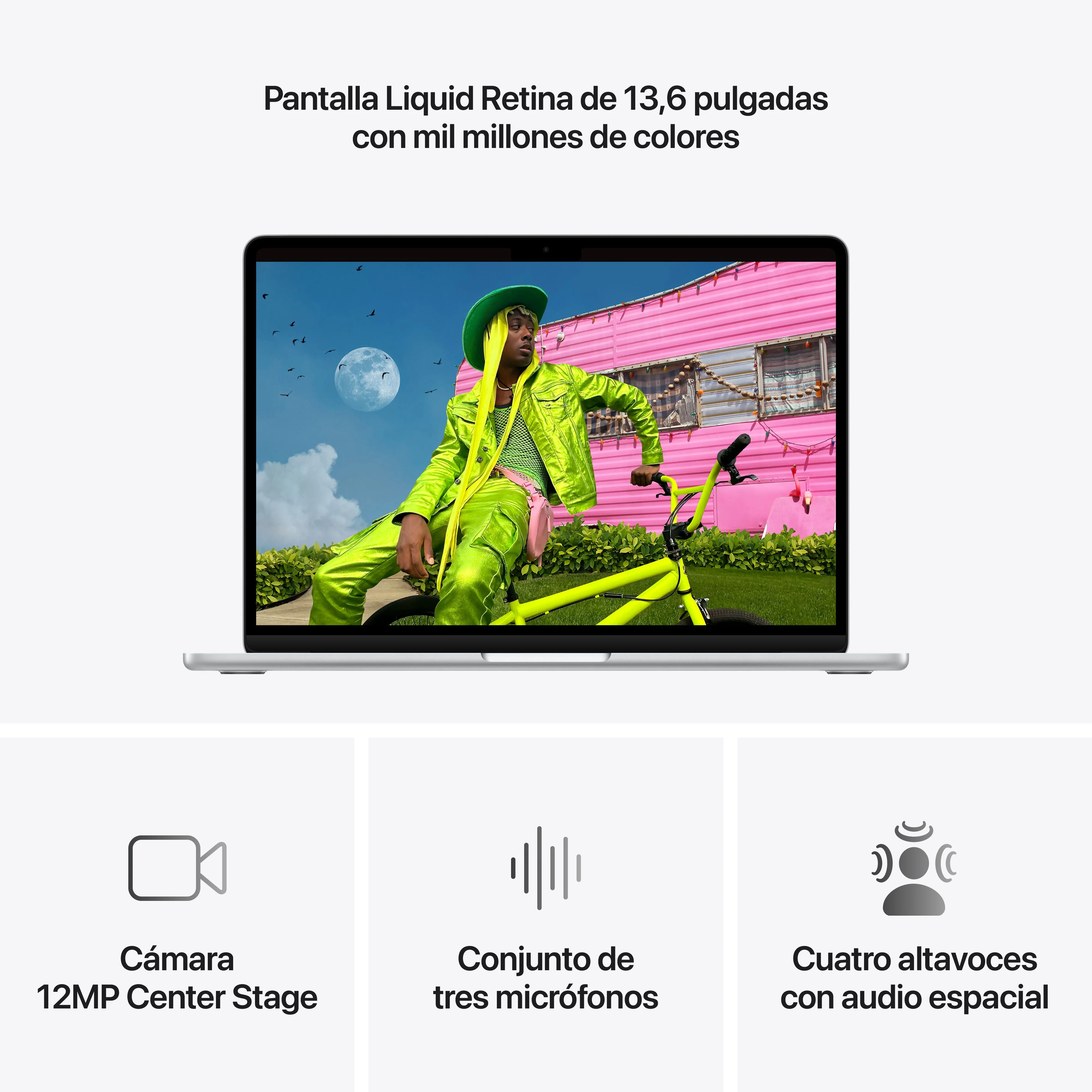 MacBook Air de 13 pulgadas: Chip M5 de Apple con CPU de 10 nĂșcleos y GPU de 10 nĂșcleos, 1 TB SSD - Plata - Image 5