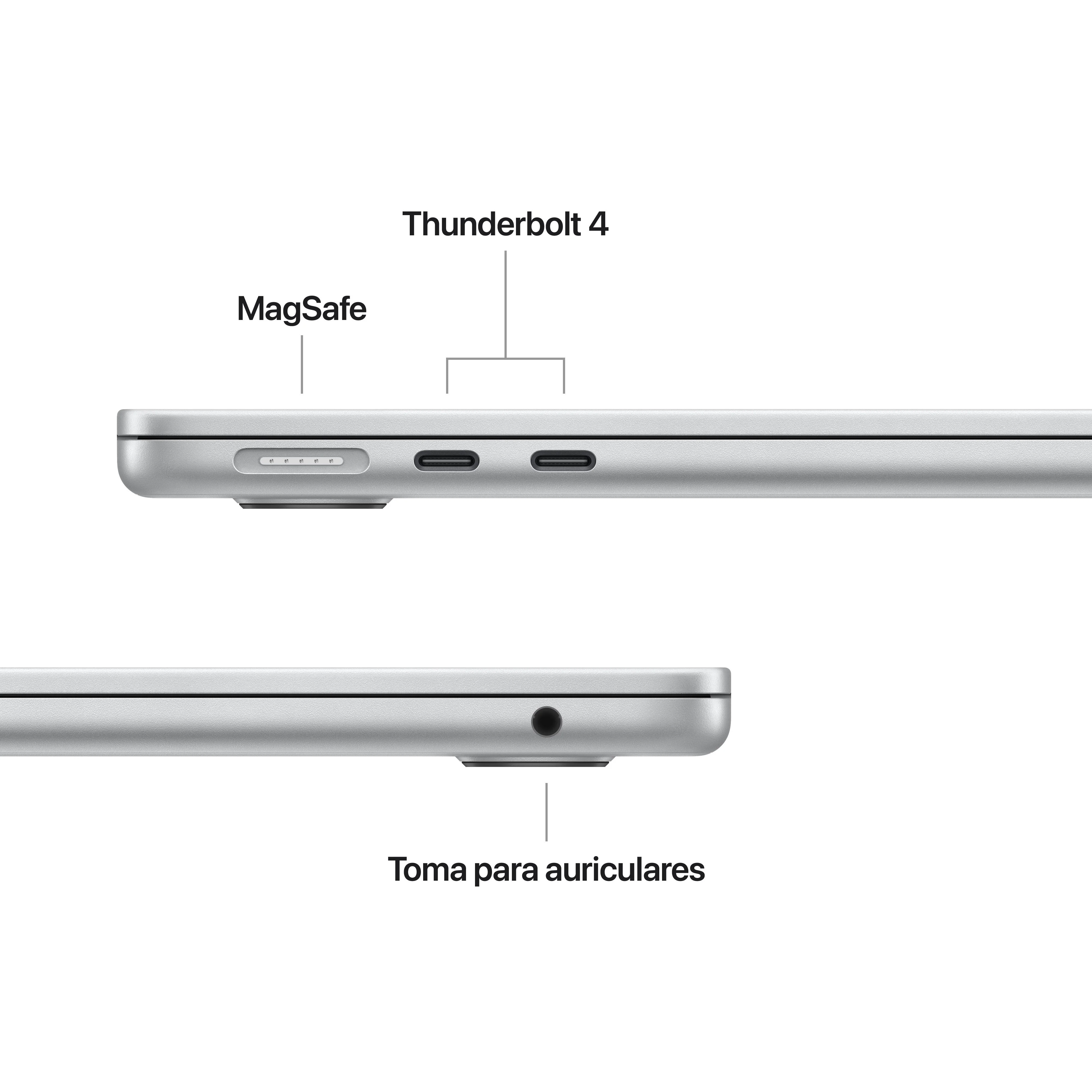 MacBook Air de 13 pulgadas: Chip M5 de Apple con CPU de 10 nĂșcleos y GPU de 10 nĂșcleos, 1 TB SSD - Plata - Image 6