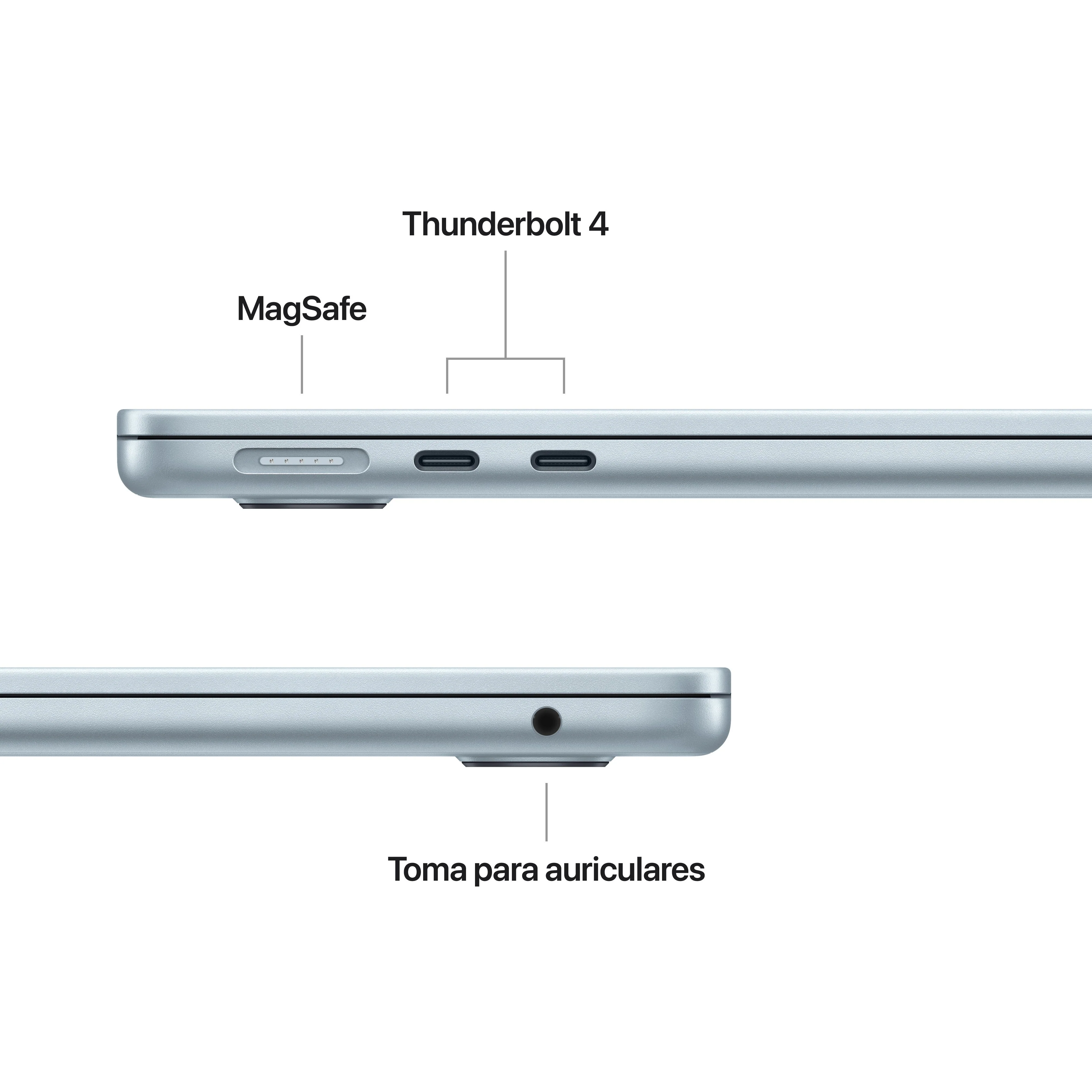 MacBook Air de 13 pulgadas: Chip M5 de Apple con CPU de 10 núcleos y GPU de 8 núcleos, 512 GB SSD - Azul cielo - Image 6