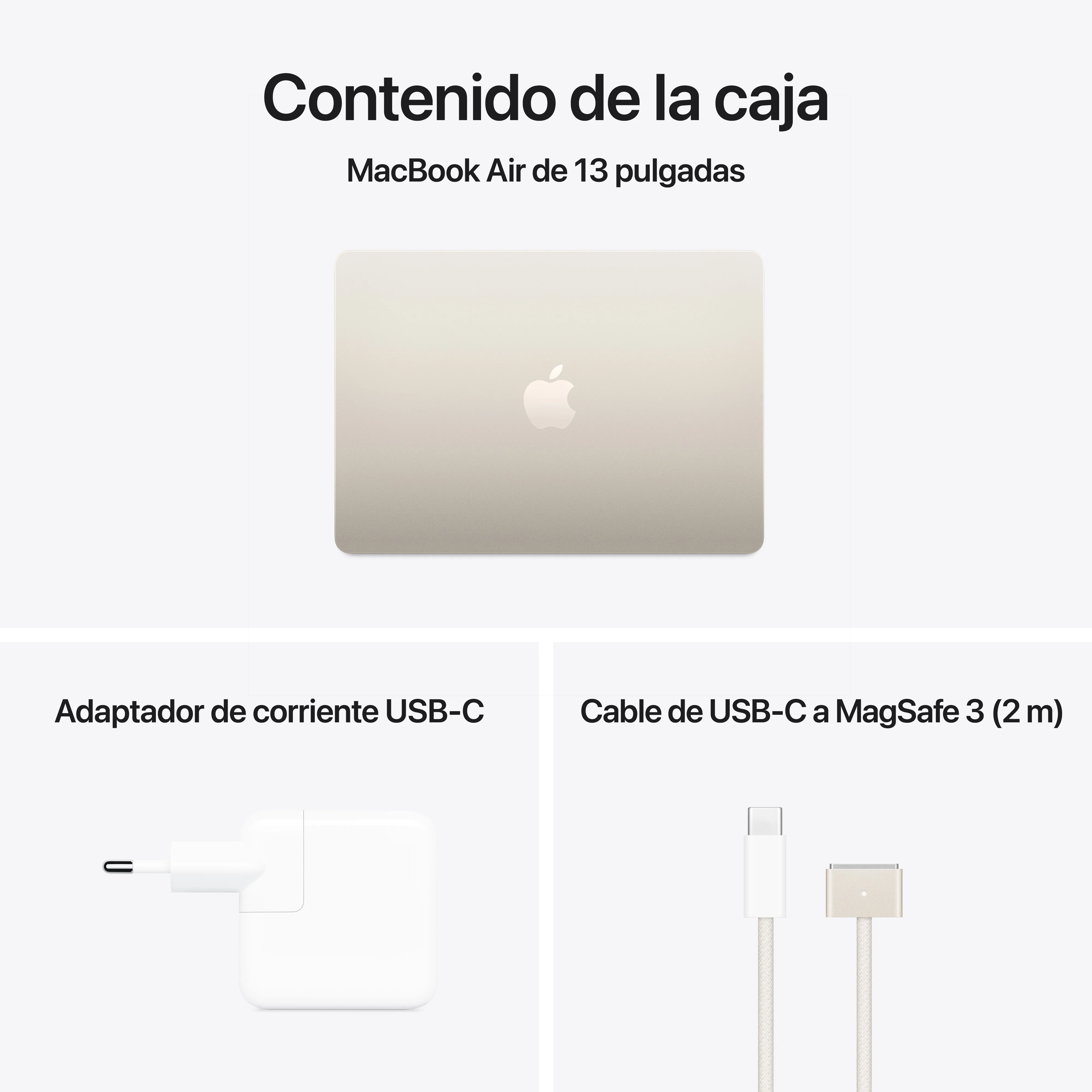 MacBook Air de 13 pulgadas: Chip M4 de Apple con CPU de 10 núcleos y GPU de 10 núcleos, 512 GB SSD - Blanco estrella - Image 11