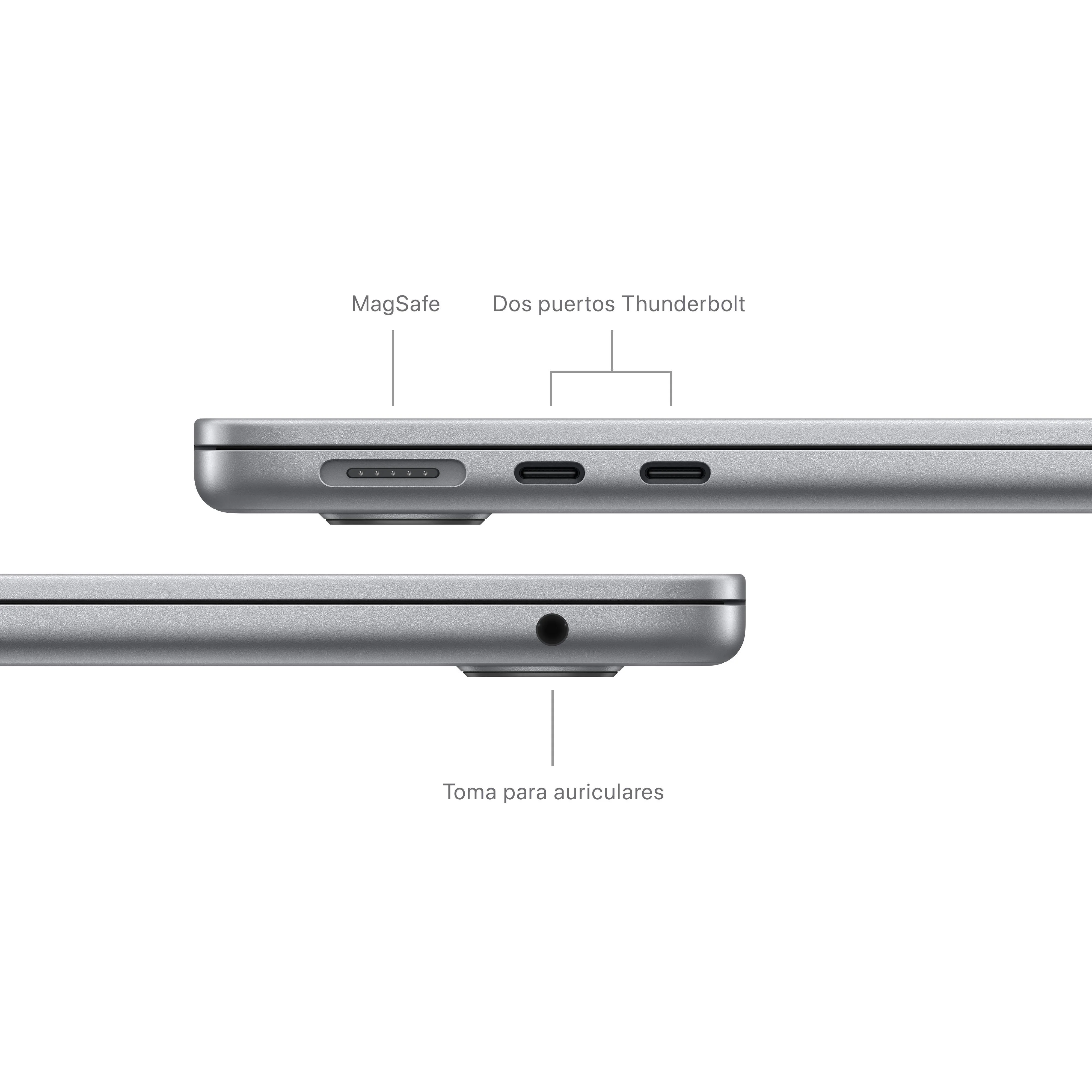 MacBook Air de 13 pulgadas: Chip M3 de Apple con CPU de ocho núcleos y GPU de diez núcleos, 512 GB SSD - Gris espacial - Image 7