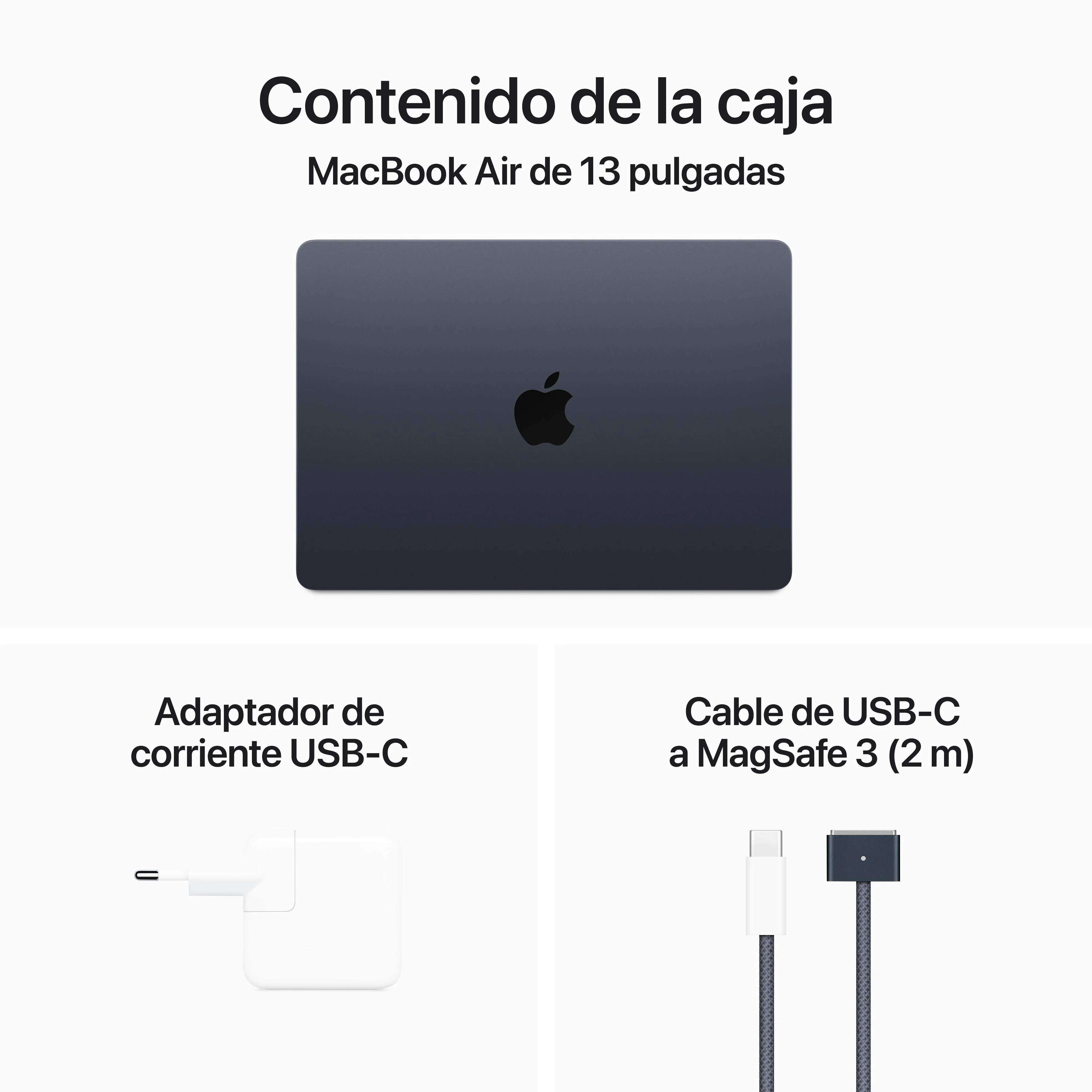 MacBook Air de 13 pulgadas: Chip M3 de Apple con CPU de ocho núcleos y GPU de diez núcleos, 512 GB SSD - Medianoche - Image 9