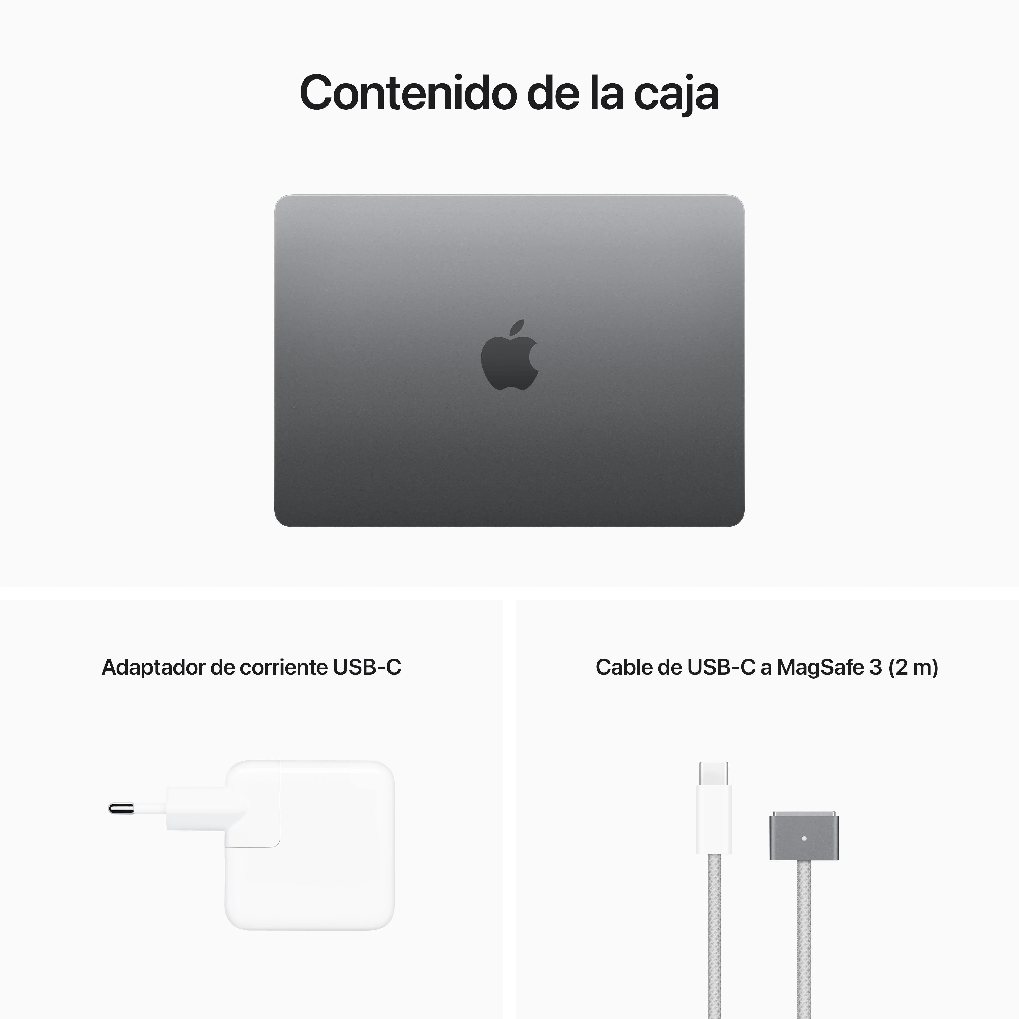 MacBook Air de 13 pulgadas: Chip M2 de Apple con CPU de ocho núcleos y GPU de diez núcleos, 512 GB SSD, 16 GB RAM - Gris espacial - Image 11