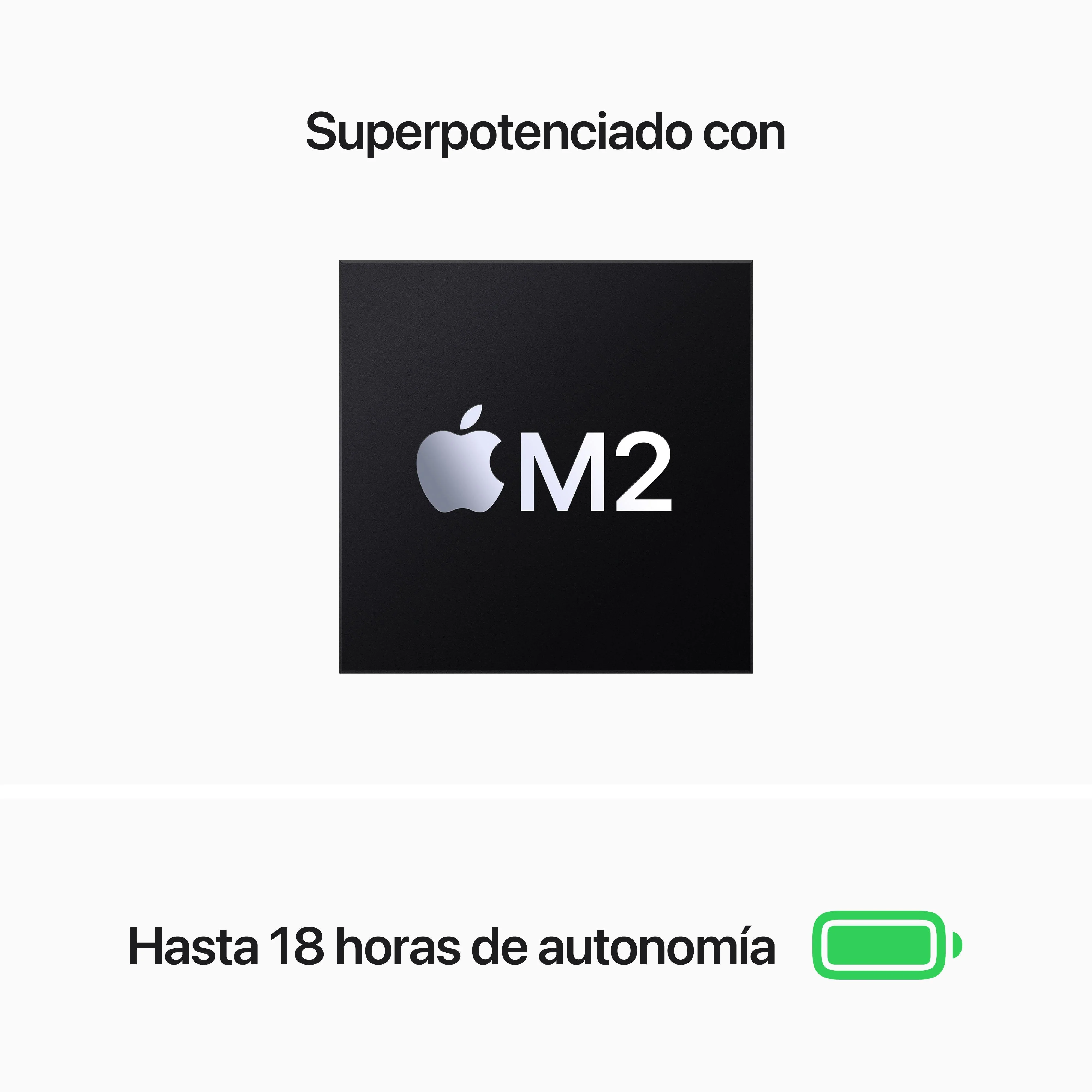 MacBook Air de 13 pulgadas: Chip M2 de Apple con CPU de ocho núcleos y GPU de diez núcleos, 512 GB SSD, 16 GB RAM - Negro Noche - Image 4