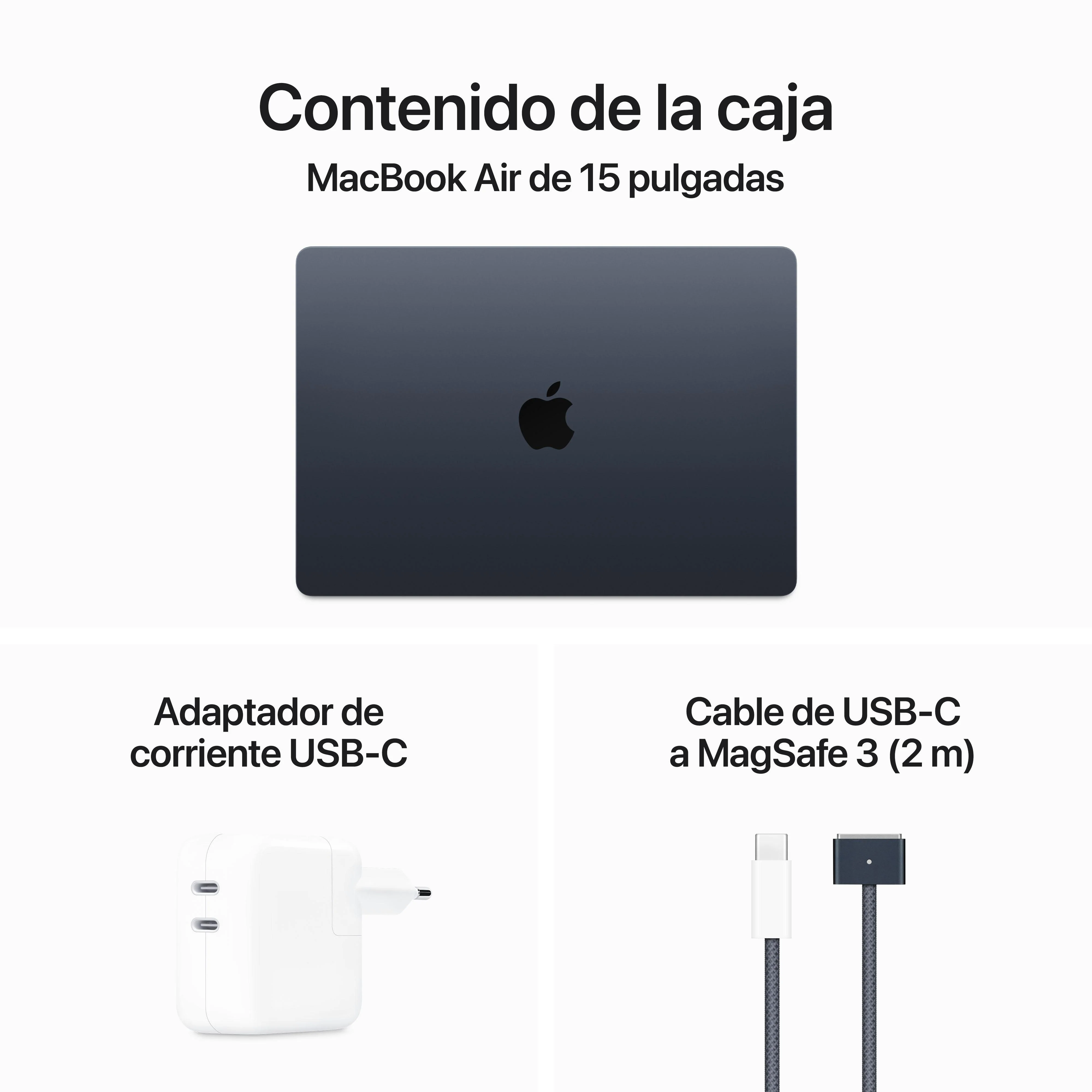 MacBook Air de 15 pulgadas: Chip M3 de Apple con CPU de ocho núcleos y GPU de diez núcleos, 256 GB SSD - Medianoche - Image 9