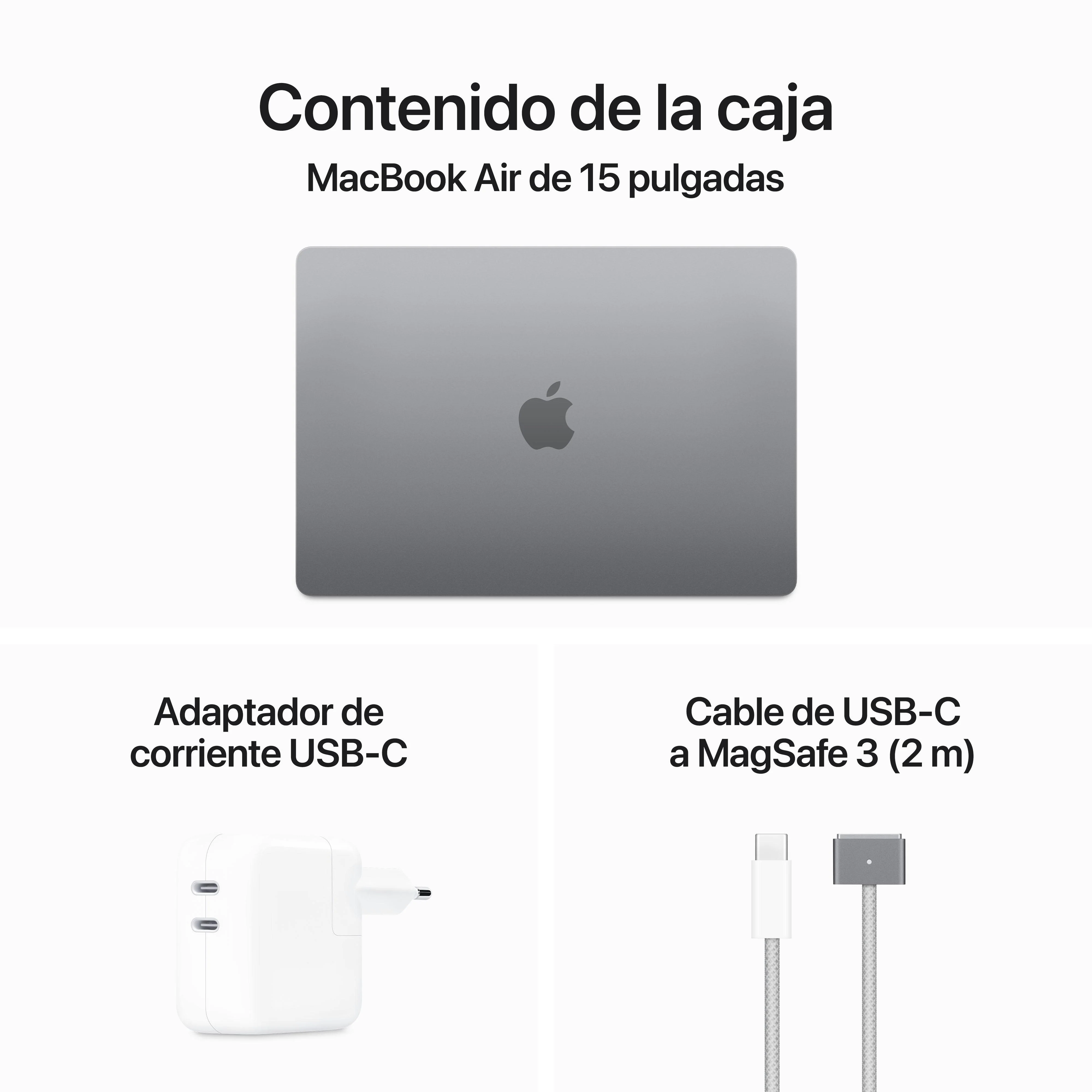 MacBook Air de 15 pulgadas: Chip M3 de Apple con CPU de ocho núcleos y GPU de diez núcleos, 512 GB SSD - Gris espacial - Image 9