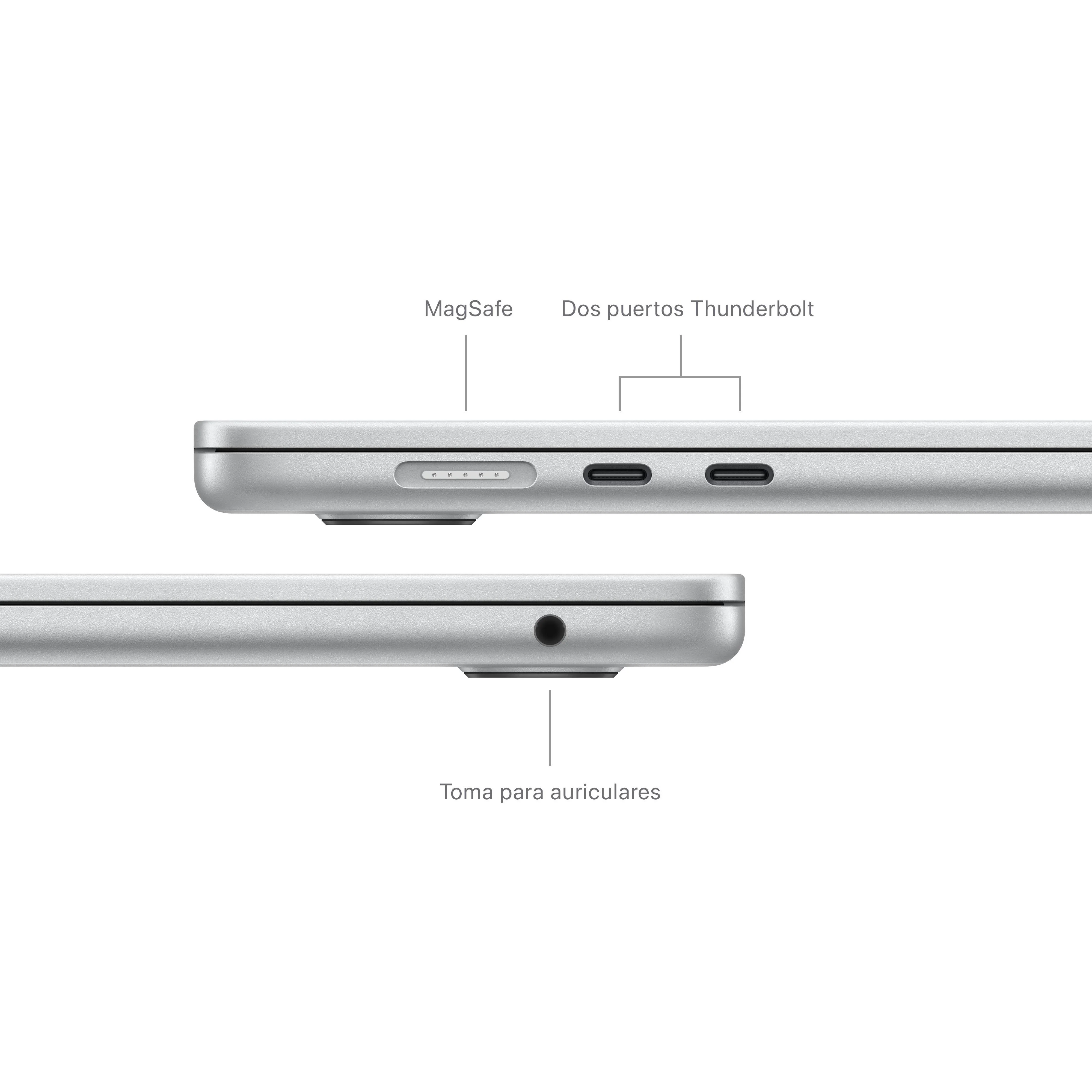 MacBook Air de 15 pulgadas: Chip M3 de Apple con CPU de ocho núcleos y GPU de diez núcleos, 512 GB SSD - Plata - Image 7