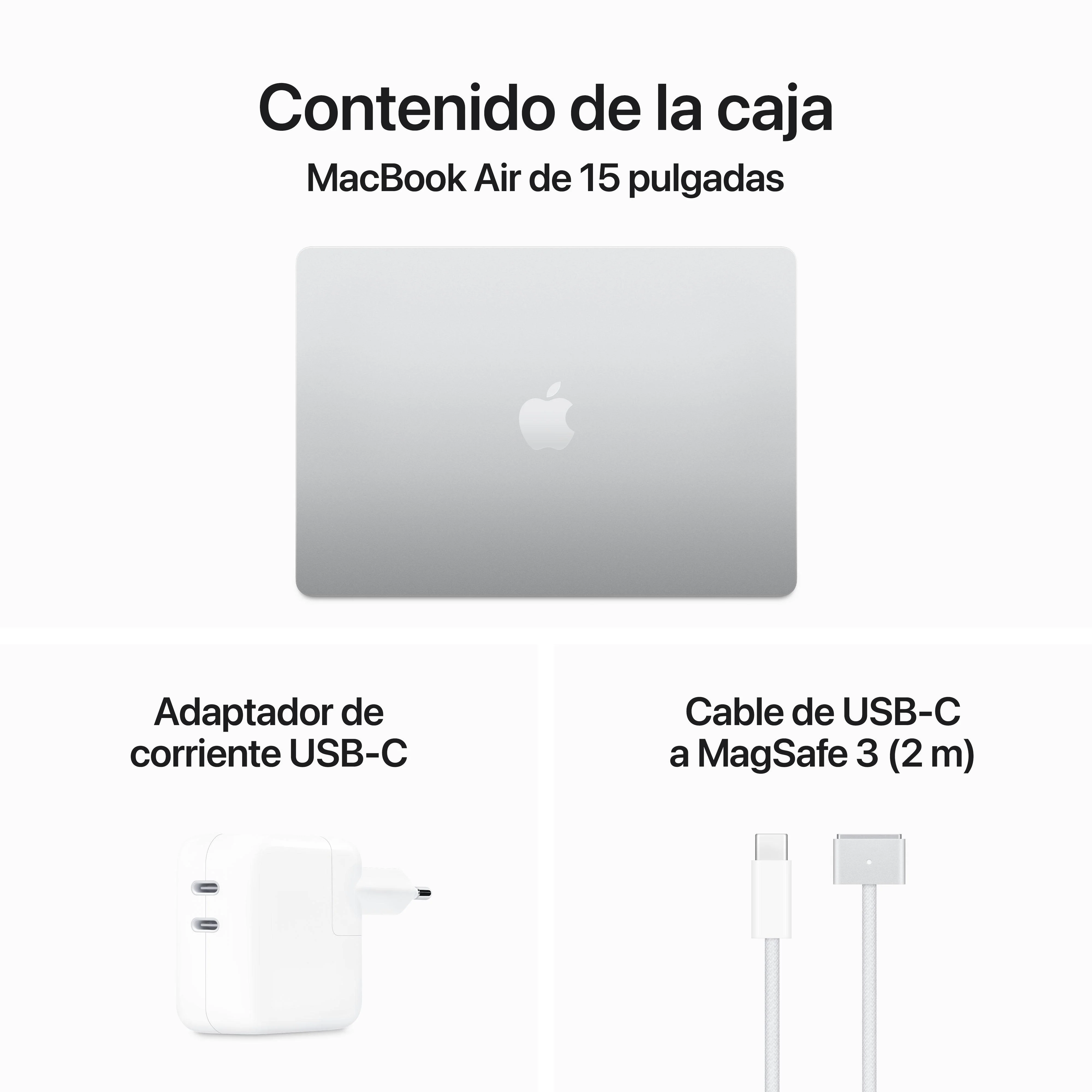 MacBook Air de 15 pulgadas: Chip M3 de Apple con CPU de ocho núcleos y GPU de diez núcleos, 512 GB SSD - Plata - Image 9