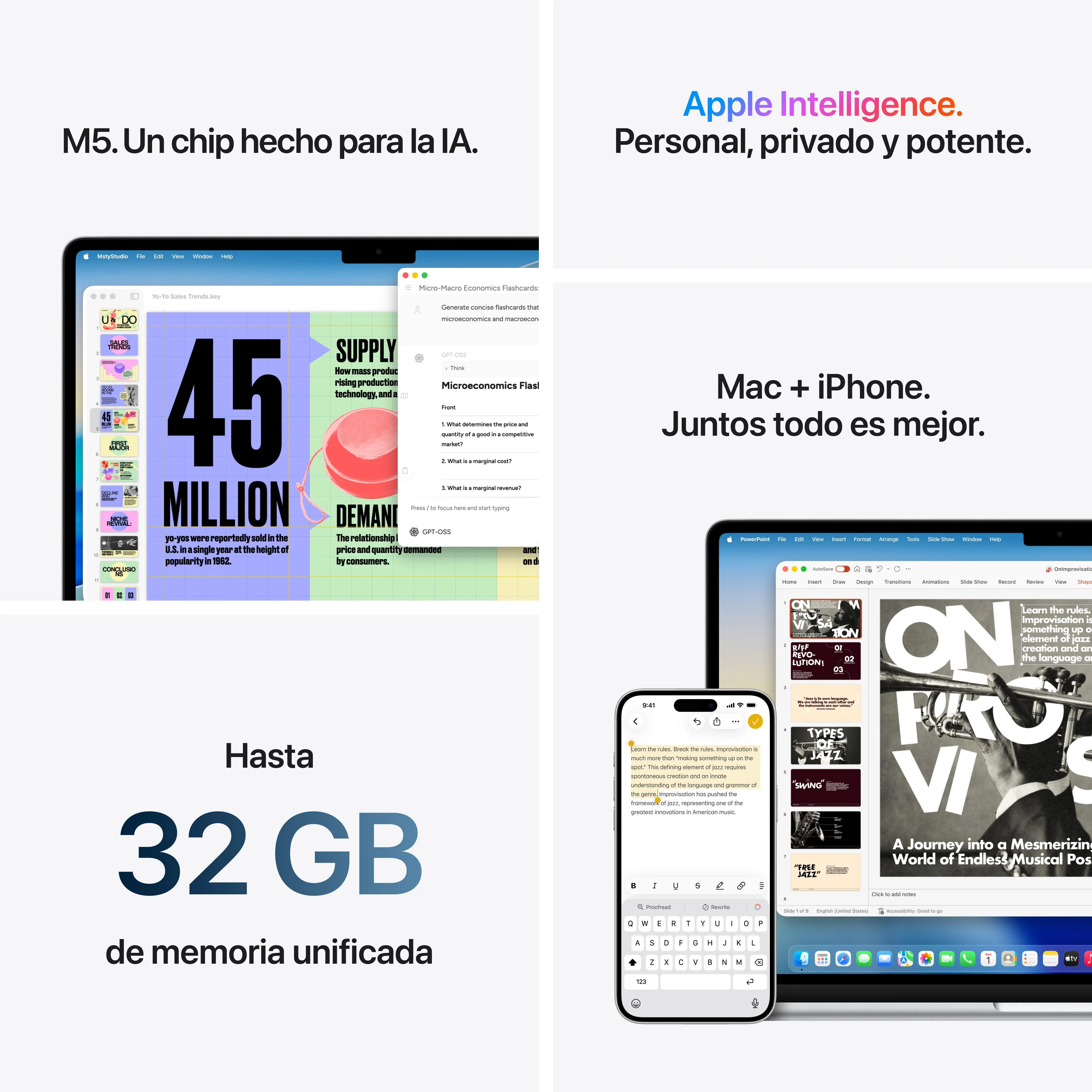 MacBook Air de 15 pulgadas: Chip M5 de Apple con CPU de 10 núcleos y GPU de 10 núcleos, 1 TB SSD - Blanco estrella - Image 8