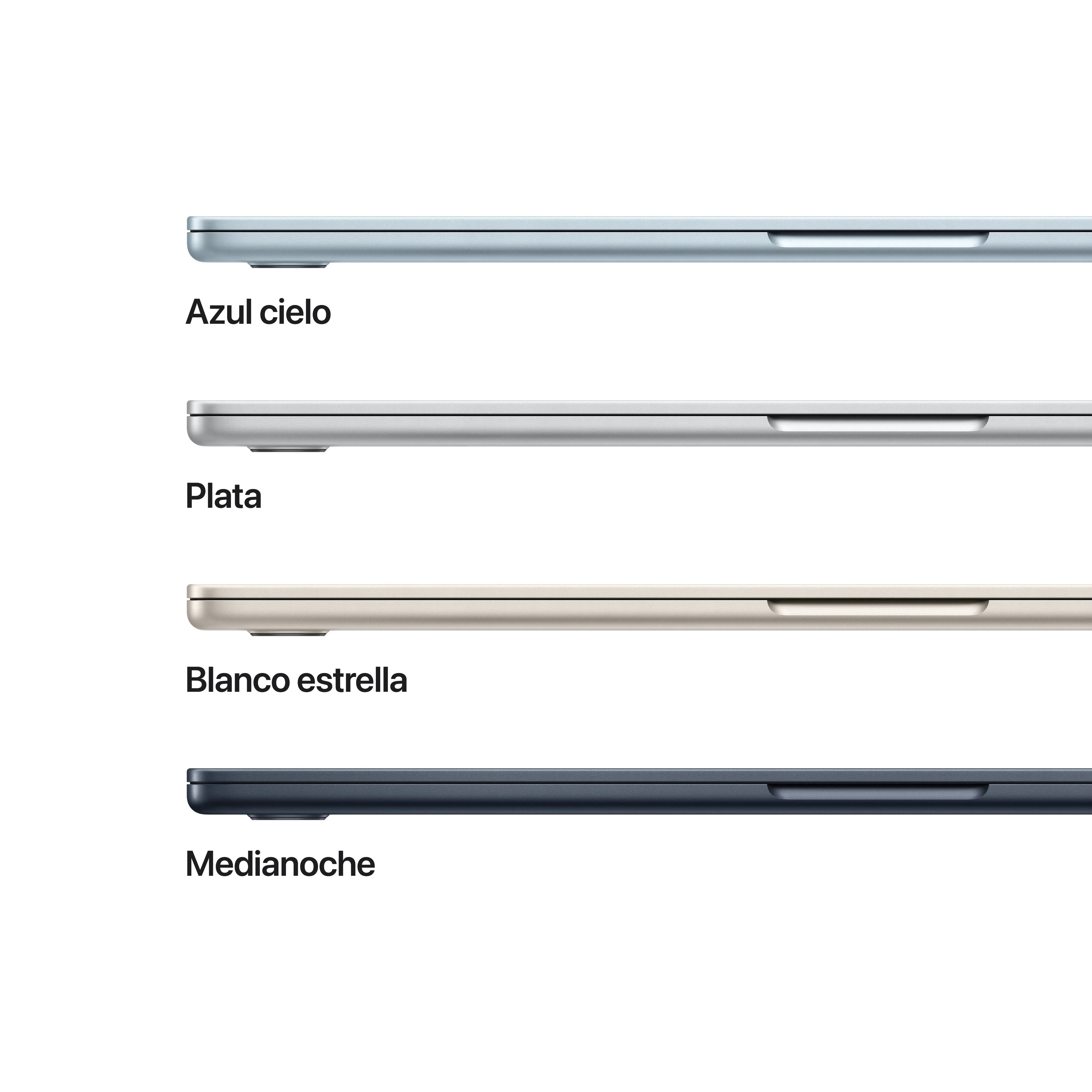 MacBook Air de 15 pulgadas: Chip M5 de Apple con CPU de 10 núcleos y GPU de 10 núcleos, 1 TB SSD - Medianoche - Image 3