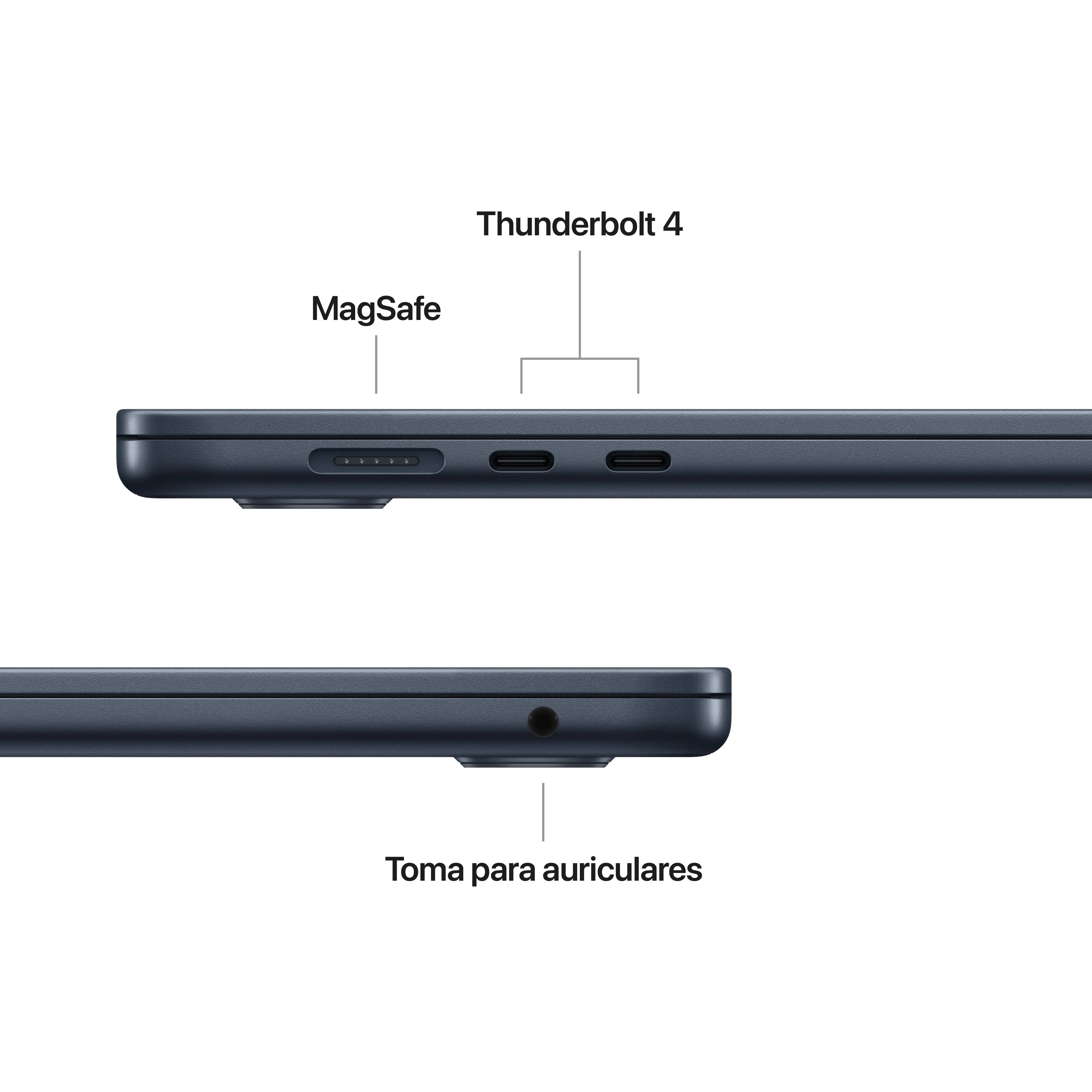 MacBook Air de 15 pulgadas: Chip M5 de Apple con CPU de 10 núcleos y GPU de 10 núcleos, 1 TB SSD - Medianoche - Image 6