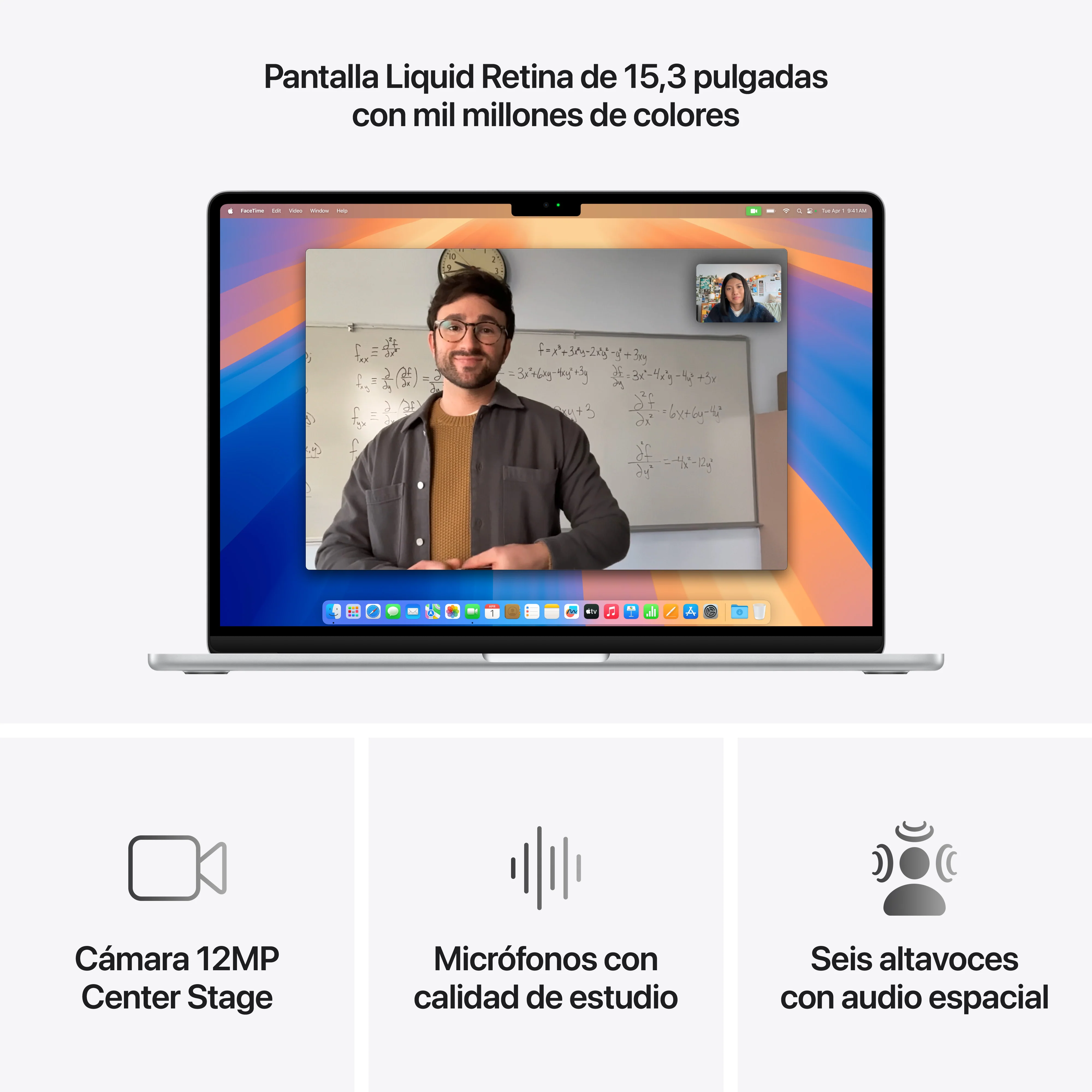 MacBook Air de 15 pulgadas: Chip M4 de Apple con CPU de 10 núcleos y GPU de 10 núcleos, 256 GB SSD - Plata - Image 5