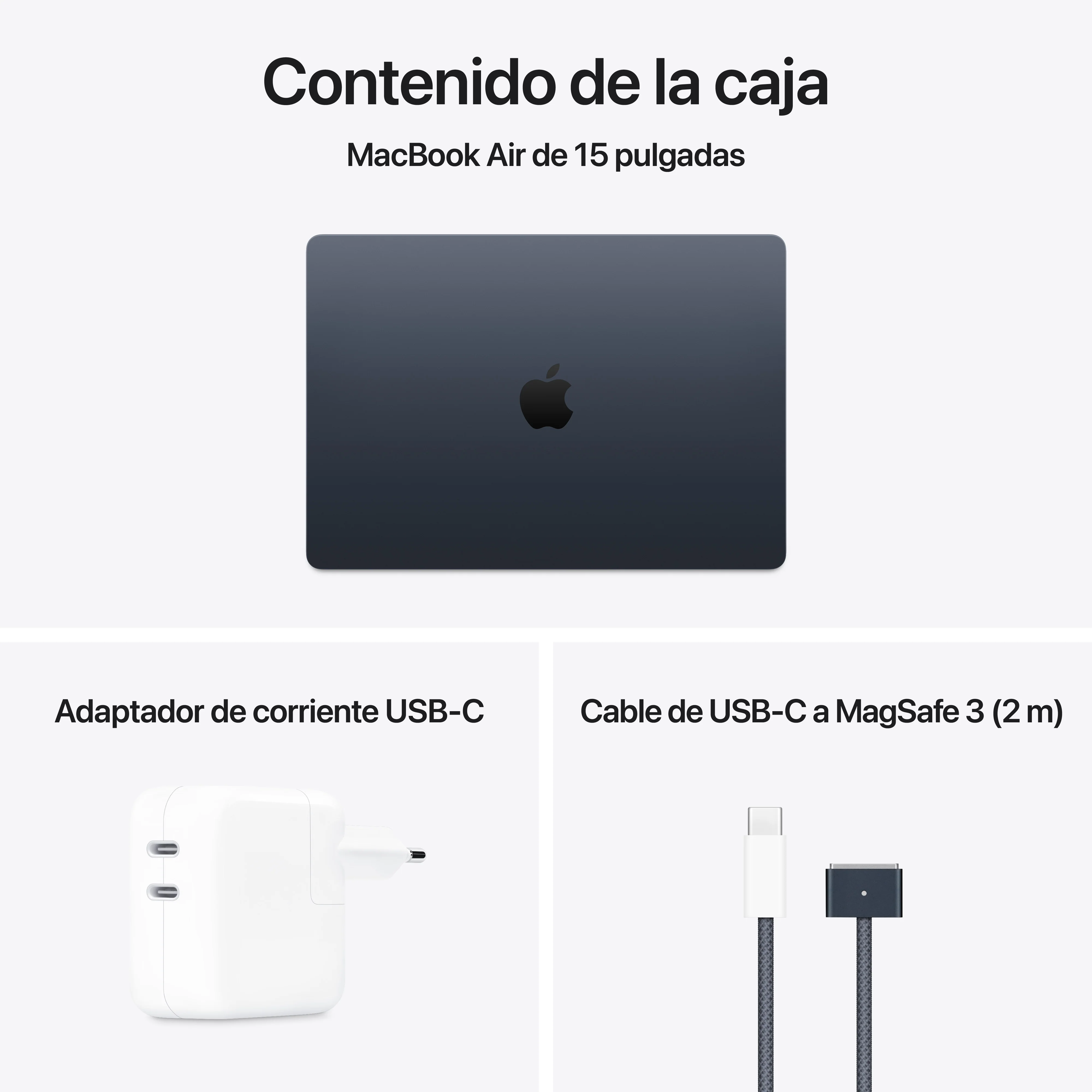 MacBook Air de 15 pulgadas: Chip M4 de Apple con CPU de 10 núcleos y GPU de 10 núcleos, 512 GB SSD - Medianoche - Image 11