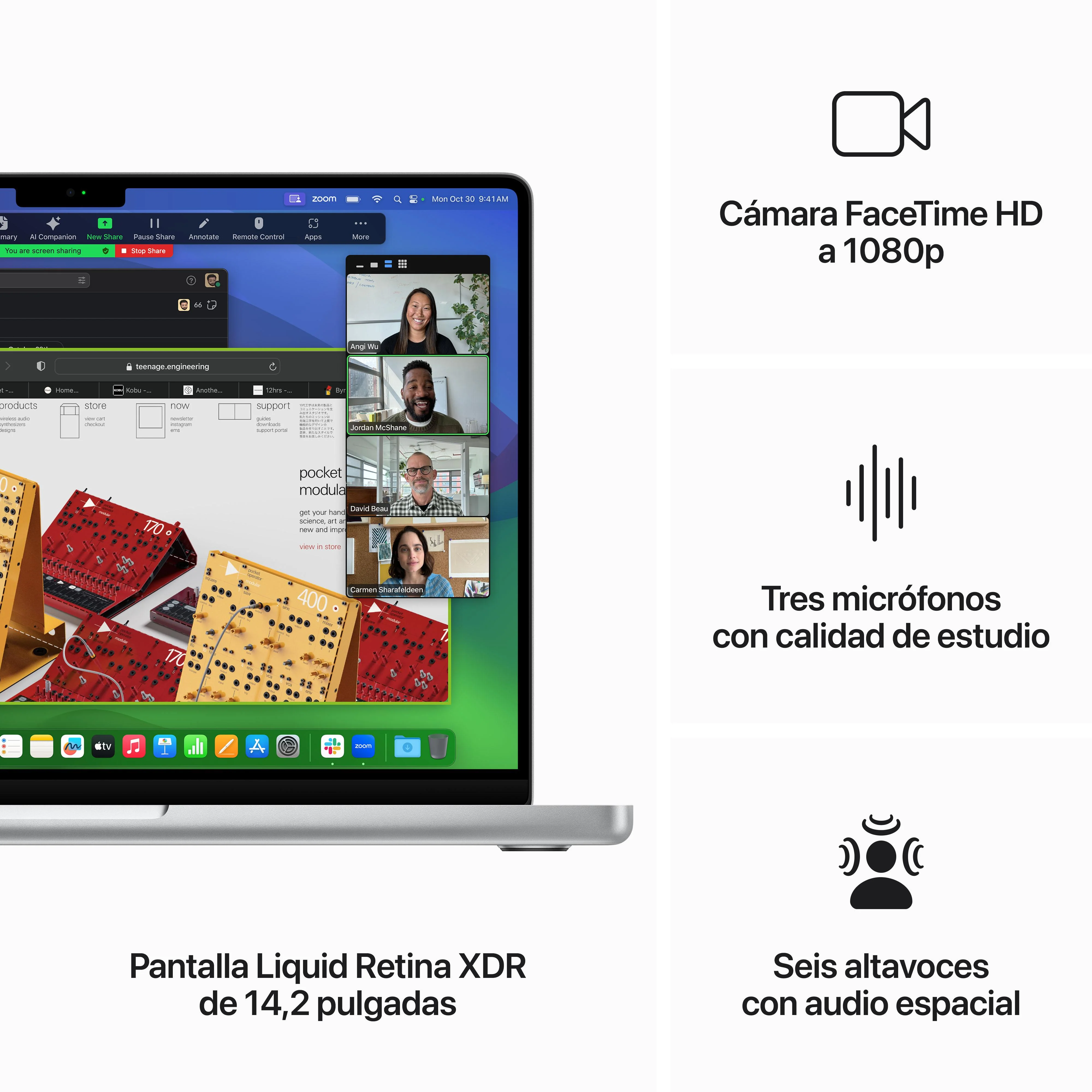 MacBook Pro de 14 pulgadas: Chip M3 de Apple con CPU de ocho núcleos y GPU de diez núcleos, 1 TB SSD - Plata - Image 5