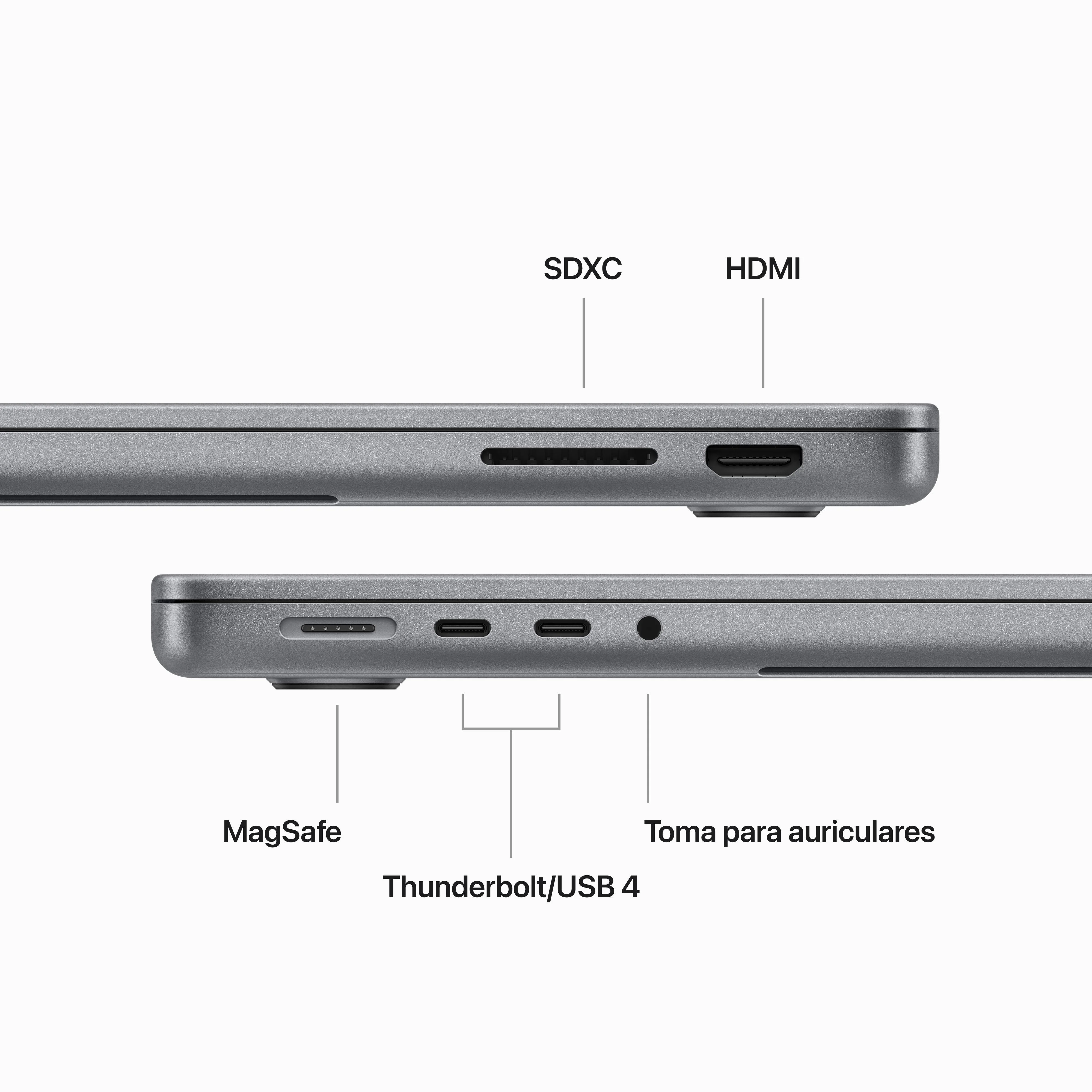 MacBook Pro de 14 pulgadas: Chip M3 de Apple con CPU de ocho núcleos y GPU de diez núcleos, 1 TB SSD - Gris espacial - Image 6