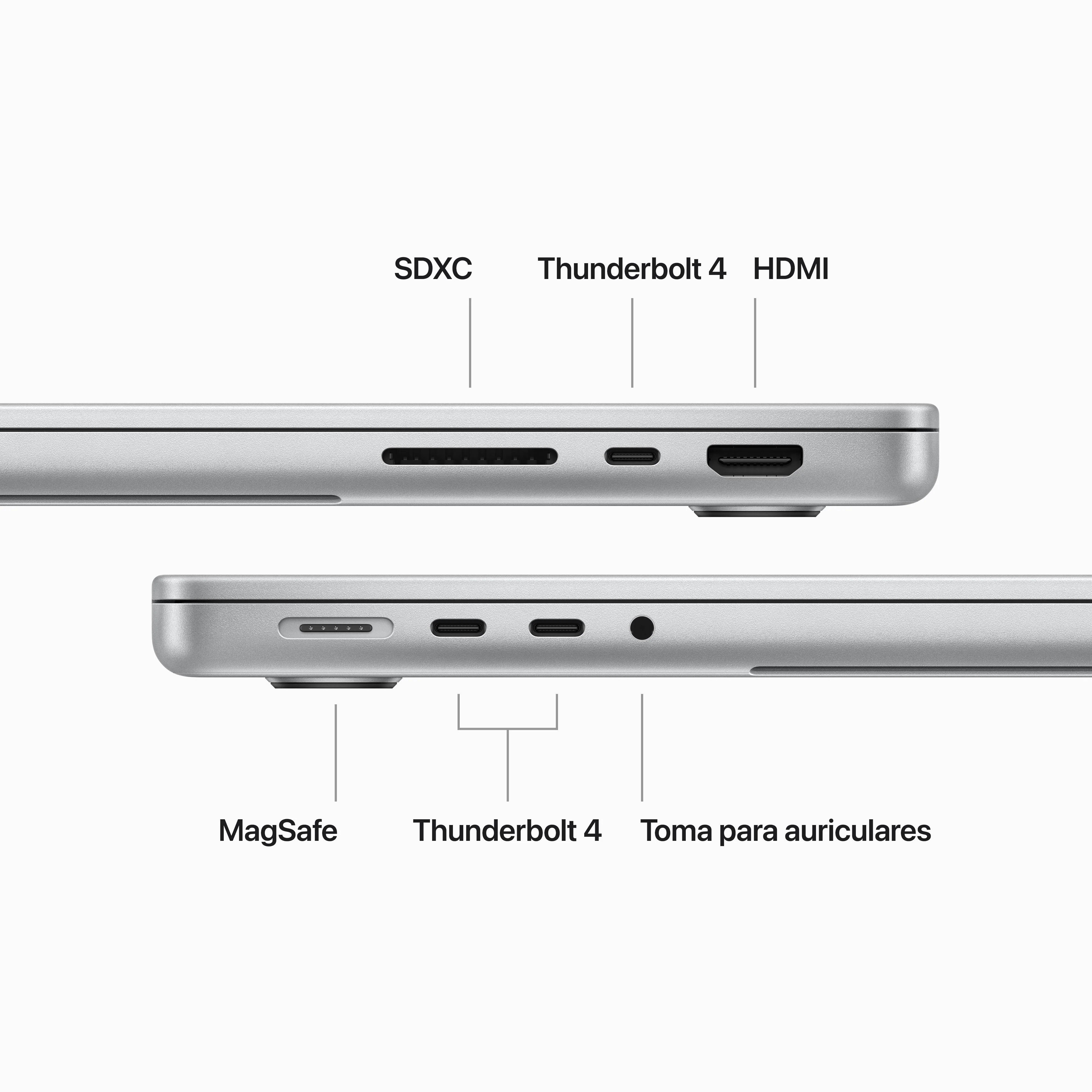MacBook Pro de 14 pulgadas: Chip M3 Pro de Apple con CPU de doce núcleos y GPU de dieciocho núcleos, 1 TB SSD - Plata - Image 6