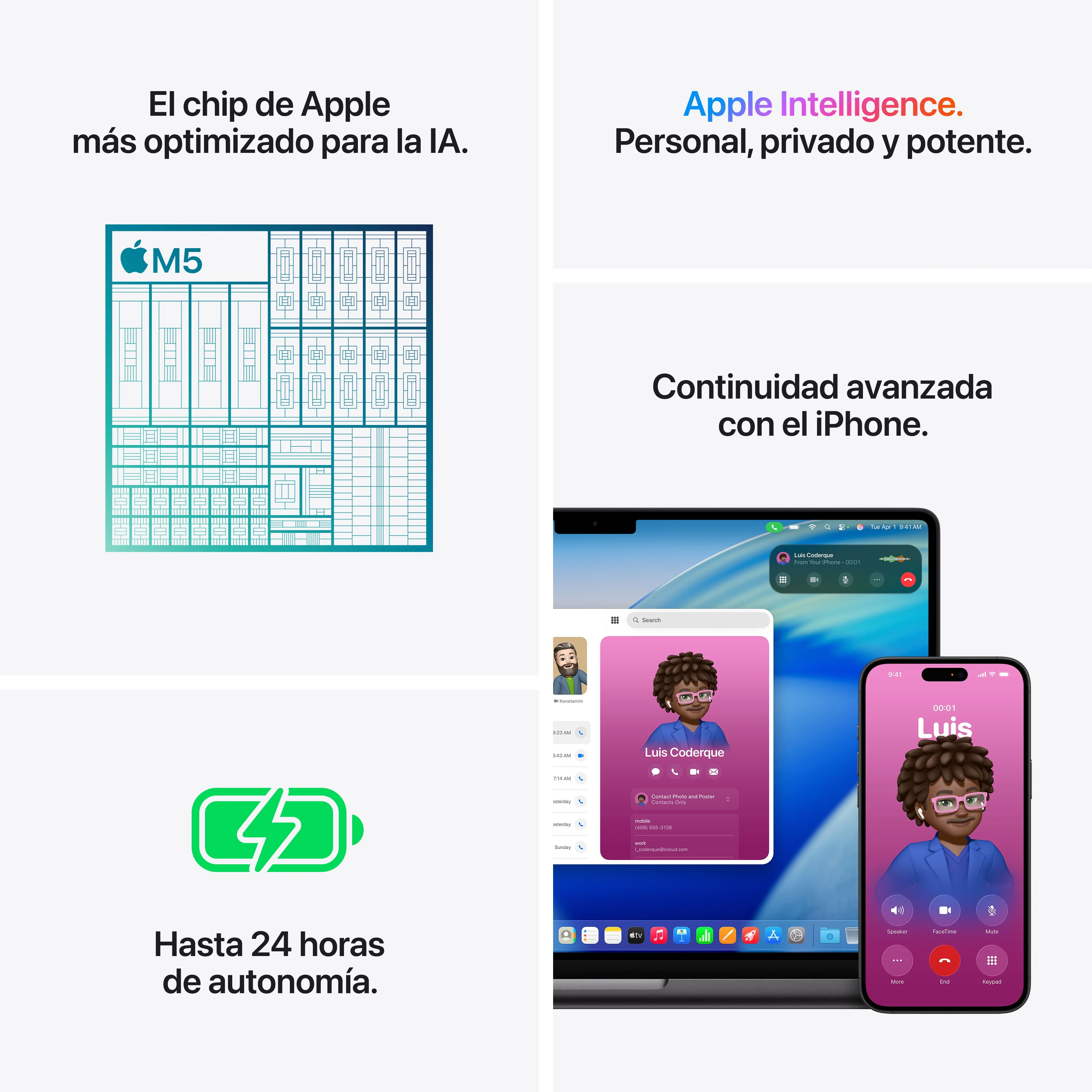 MacBook Pro de 14 pulgadas: Chip M5 de Apple con CPU de 10 núcleos y GPU de 10 núcleos, 512 GB SSD - Plata - Image 8