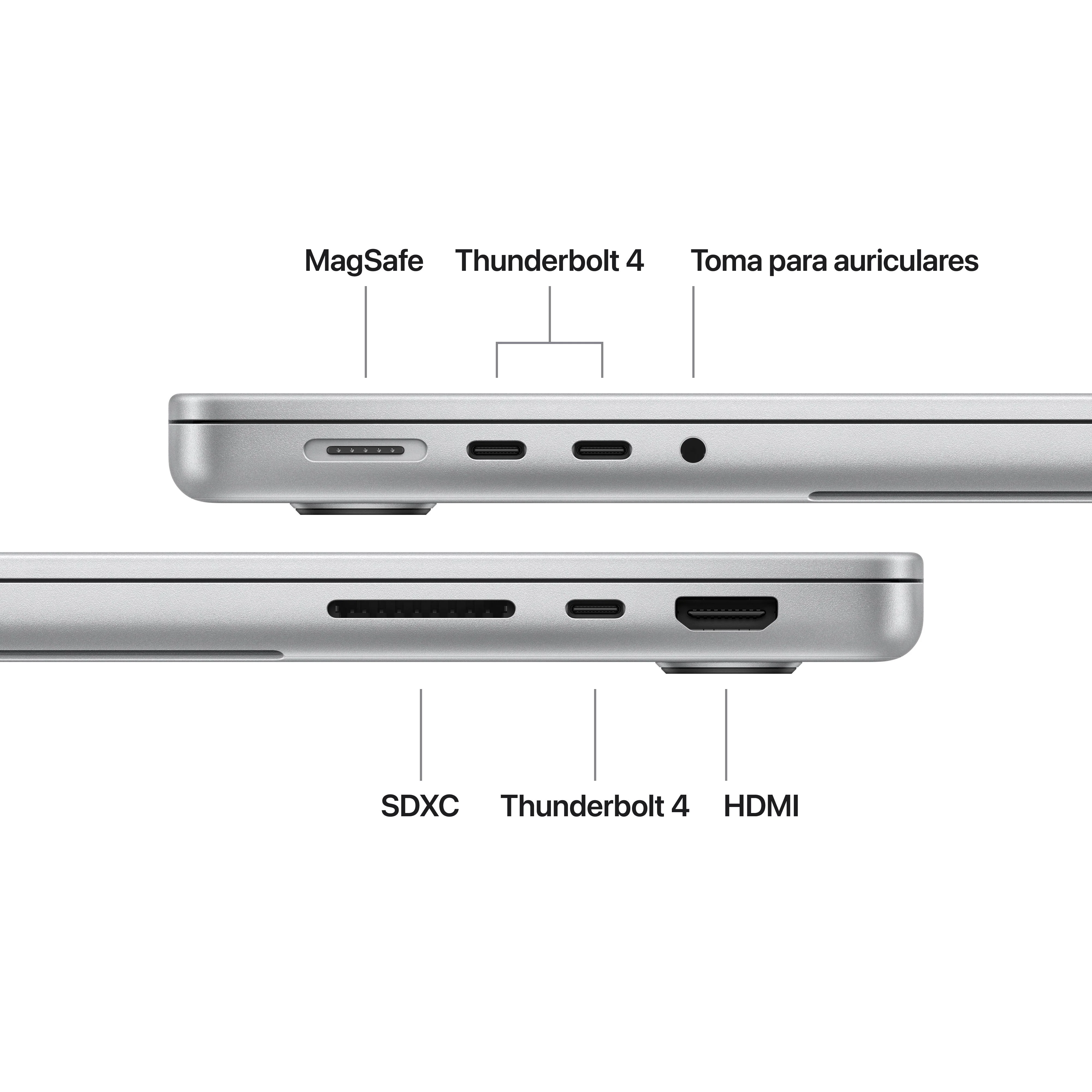 MacBook Pro de 14 pulgadas: Chip M5 de Apple con CPU de 10 núcleos y GPU de 10 núcleos, 1 TB SSD - Plata - Image 7