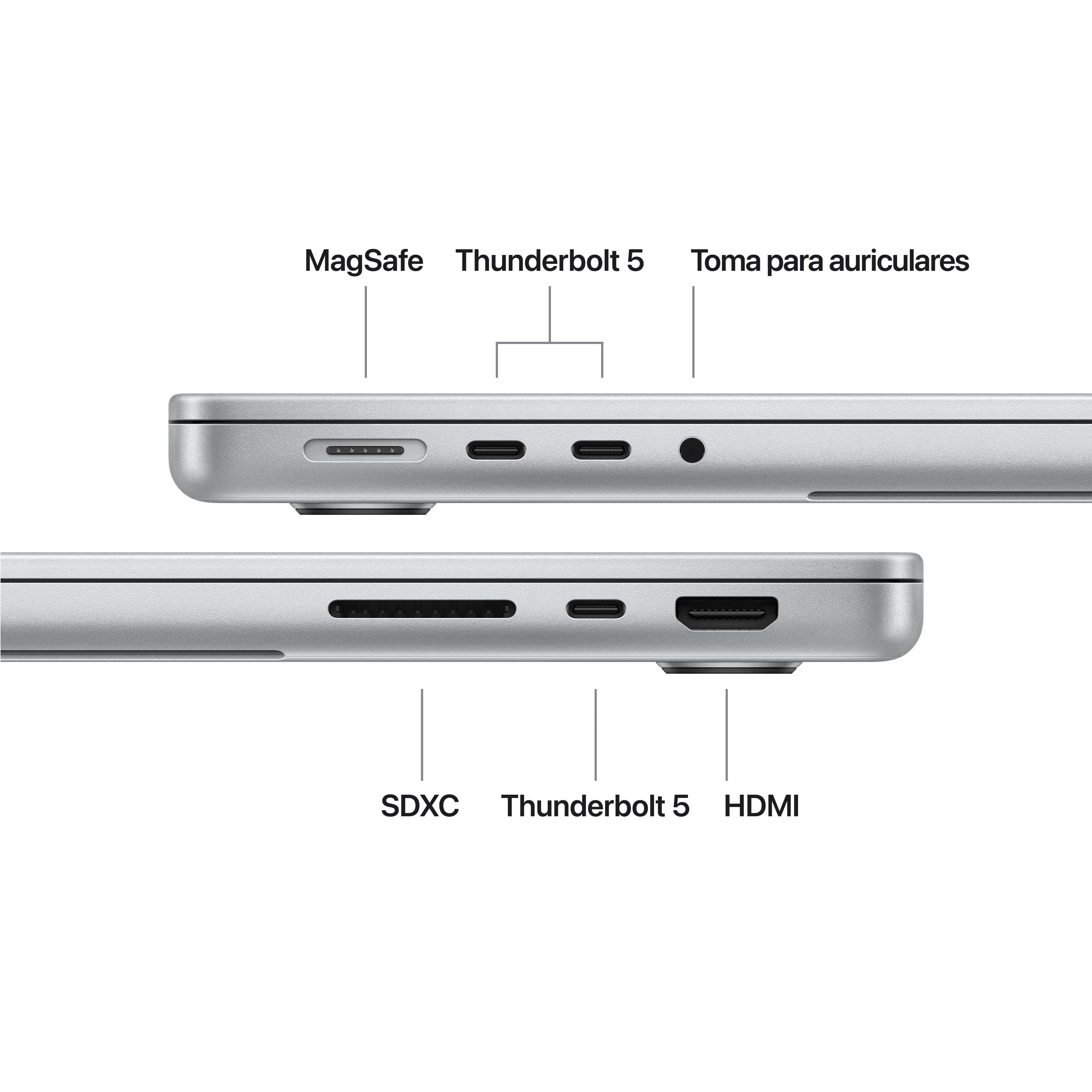 MacBook Pro de 14 pulgadas: Chip M5 Pro de Apple con CPU de 18 nĂșcleos y GPU de 20 nĂșcleos, 2 TB SSD - Plata - Image 7