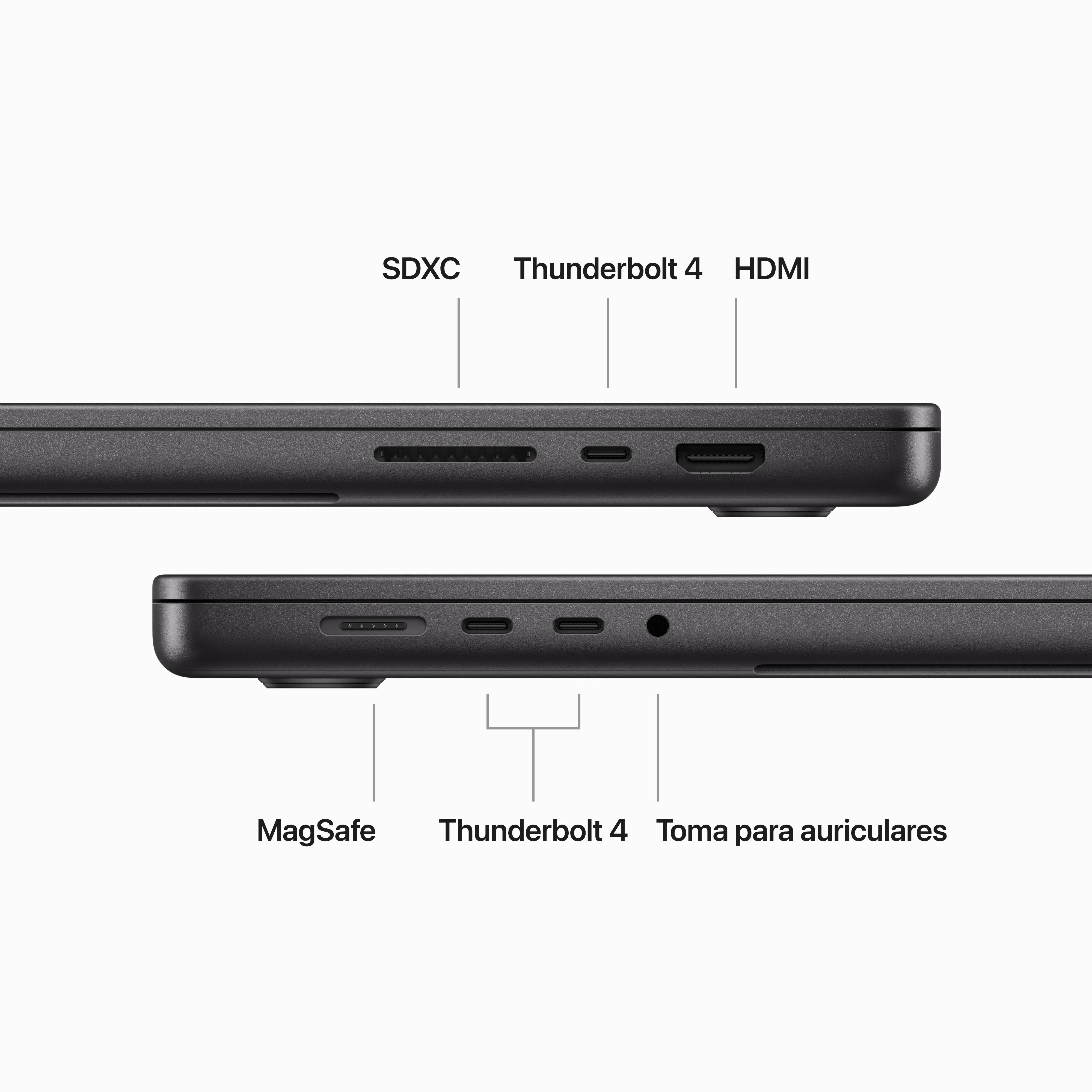 MacBook Pro de 16 pulgadas: Chip M3 Max de Apple con CPU de catorce núcleos y GPU de treinta núcleos, 1 TB SSD - Negro espacial - Image 6