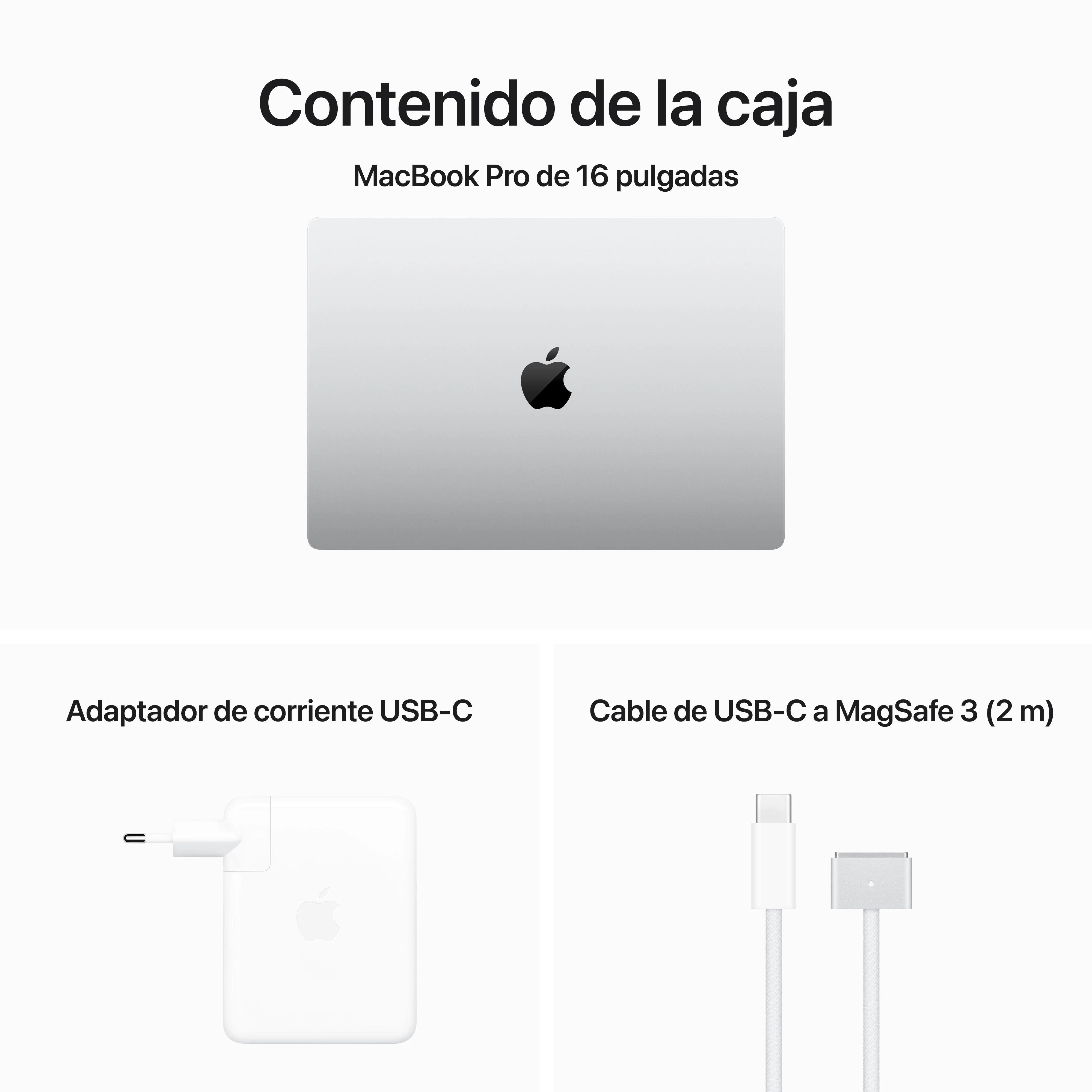 MacBook Pro de 16 pulgadas: Chip M3 Max de Apple con CPU de dieciséis núcleos y GPU de cuarenta núcleos, 1 TB SSD - Plata - Image 10