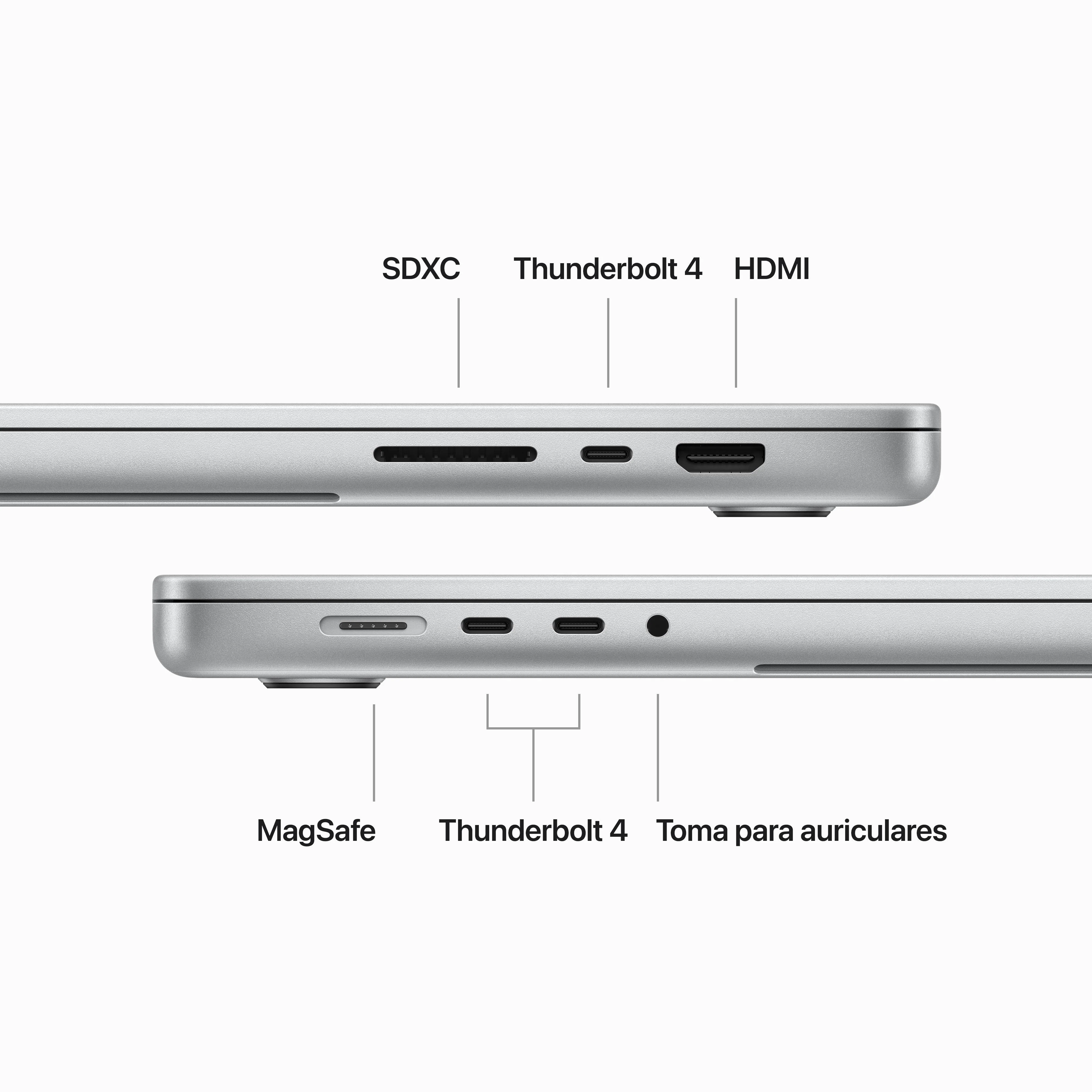 MacBook Pro de 16 pulgadas: Chip M3 Max de Apple con CPU de dieciséis núcleos y GPU de cuarenta núcleos, 1 TB SSD - Plata - Image 6