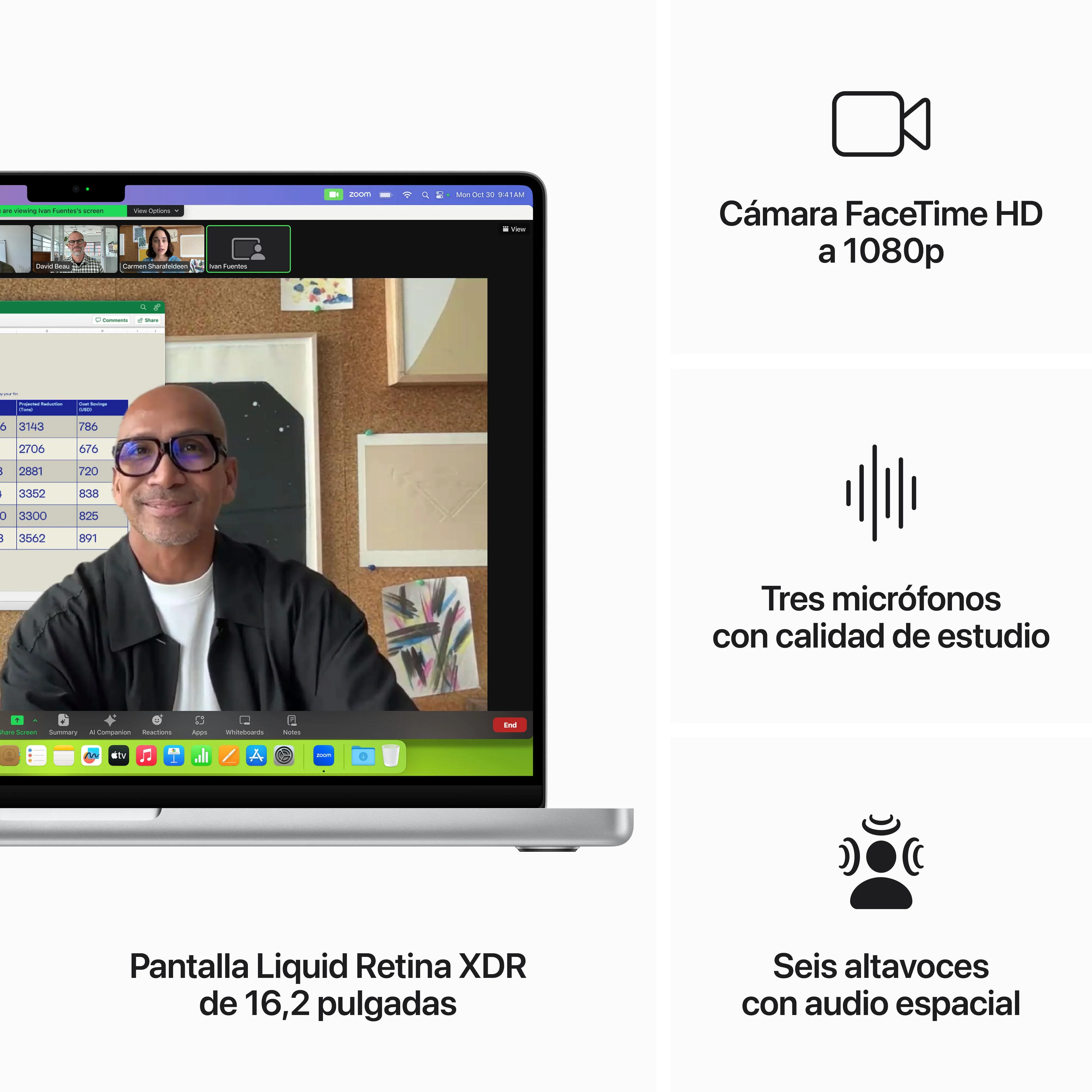 MacBook Pro de 16 pulgadas: Chip M3 Pro de Apple con CPU de doce nĂșcleos y GPU de dieciocho nĂșcleos, 512 GB SSD - Plata - Image 5