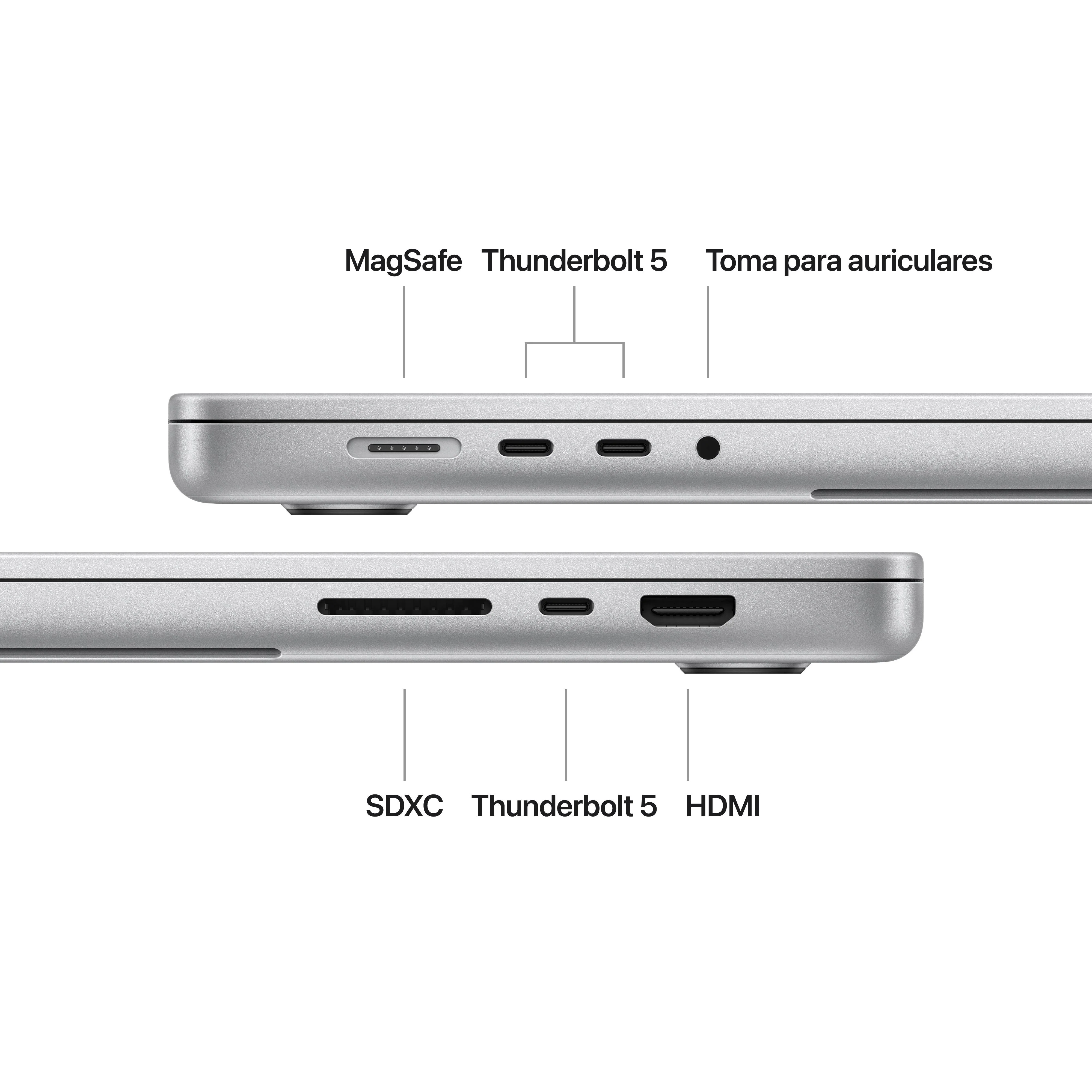 MacBook Pro de 16 pulgadas: Chip M4 Max de Apple con CPU de 16 núcleos y GPU de 40 núcleos, 1 TB SSD - Plata - Image 7