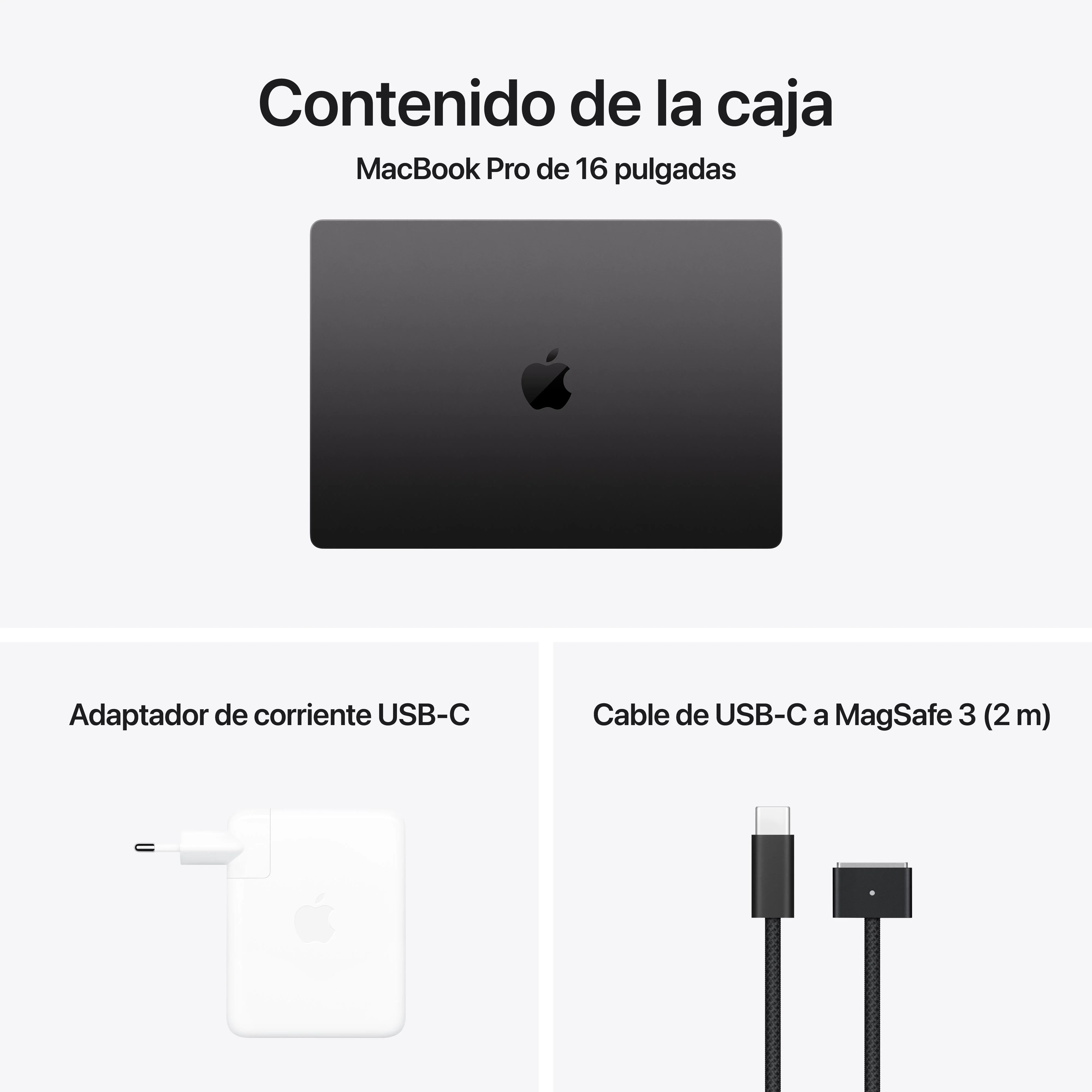 MacBook Pro de 16 pulgadas: Chip M4 Pro de Apple con CPU de 14 núcleos y GPU de 20 núcleos, 512 GB SSD - Negro espacial - Image 8
