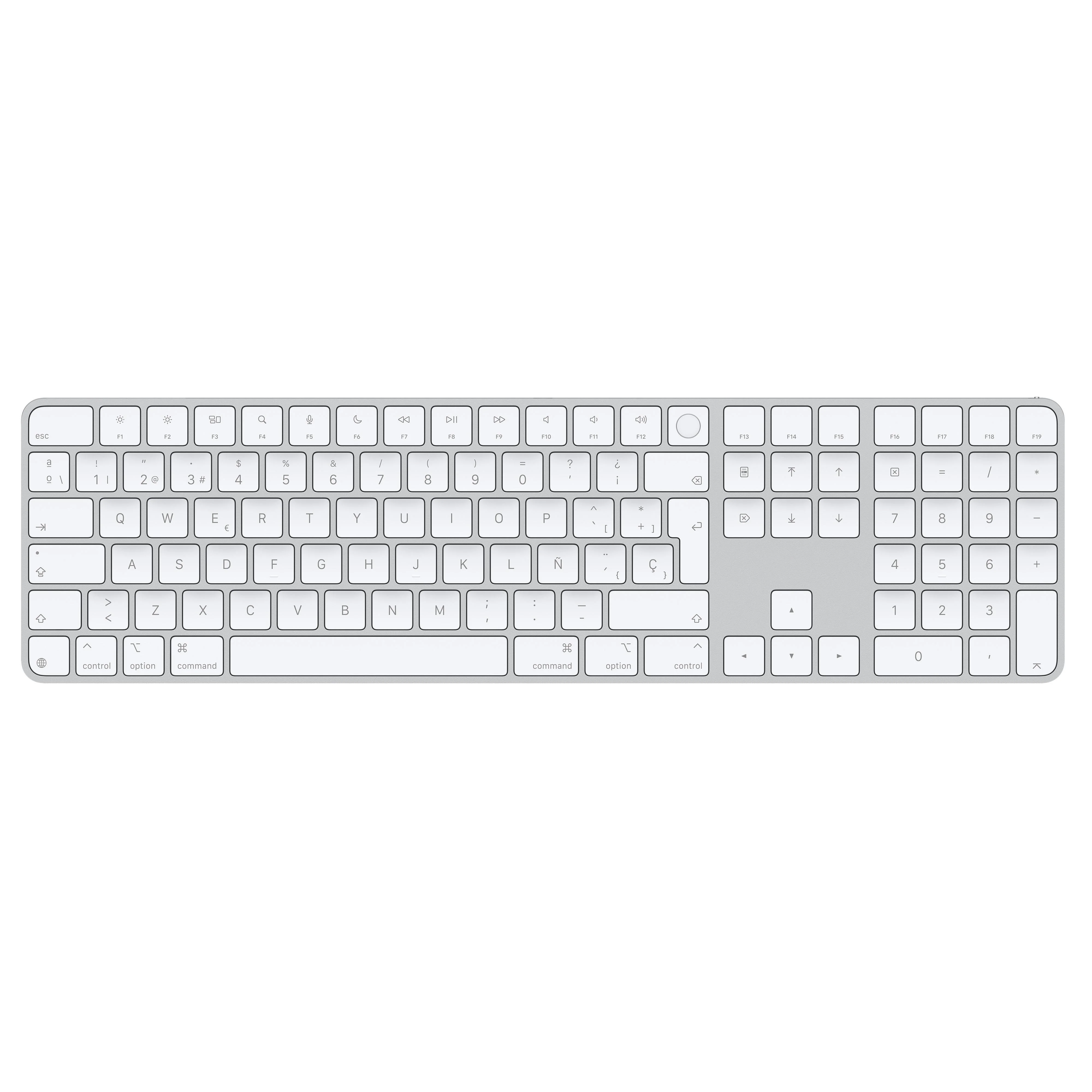 Magic Keyboard (USB-C) con Touch ID y teclado numérico para modelos de Mac con chip de Apple (2024) - Teclas blancas
