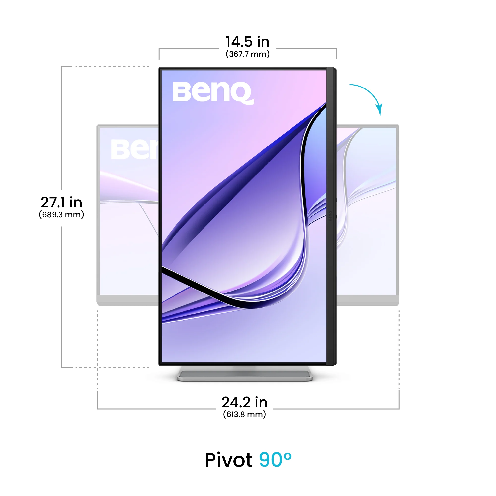 Monitor 4K UHD de 27" para Mac MA270UP de BenQ - Glossy - Image 4