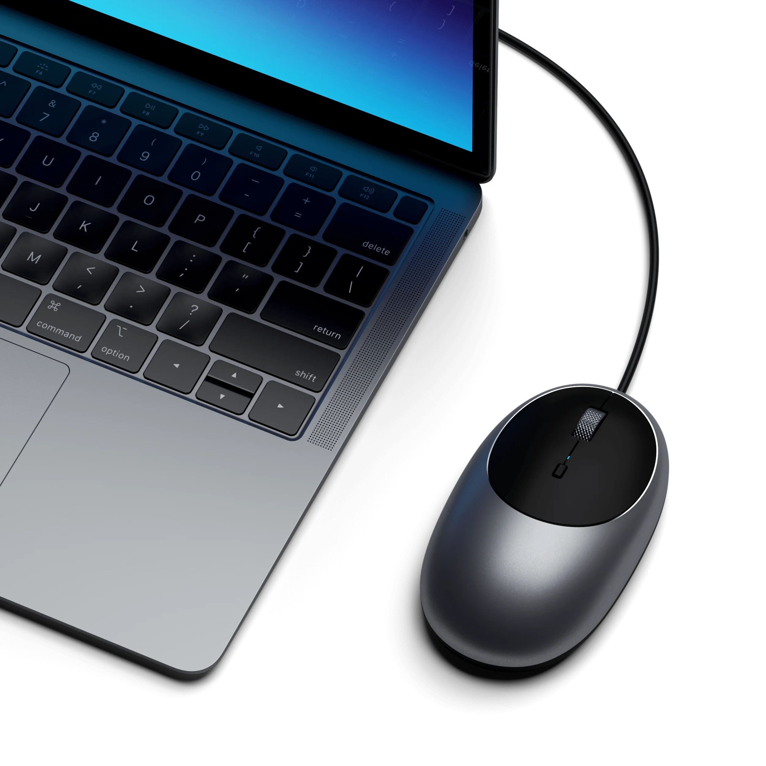 Ratón con cable USB-C C1 de Satechi - Gris espacial - Image 5