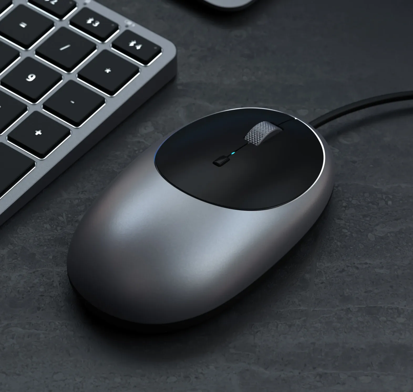 Ratón con cable USB-C C1 de Satechi - Gris espacial - Image 6