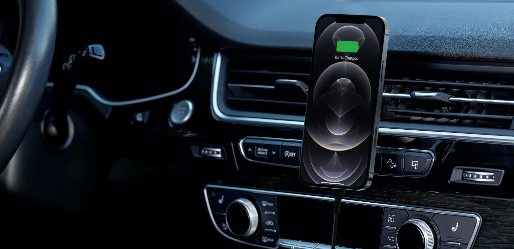 Soporte de carga inalámbrica y magnético para coche BOOSTCharge de Belkin - Image 4