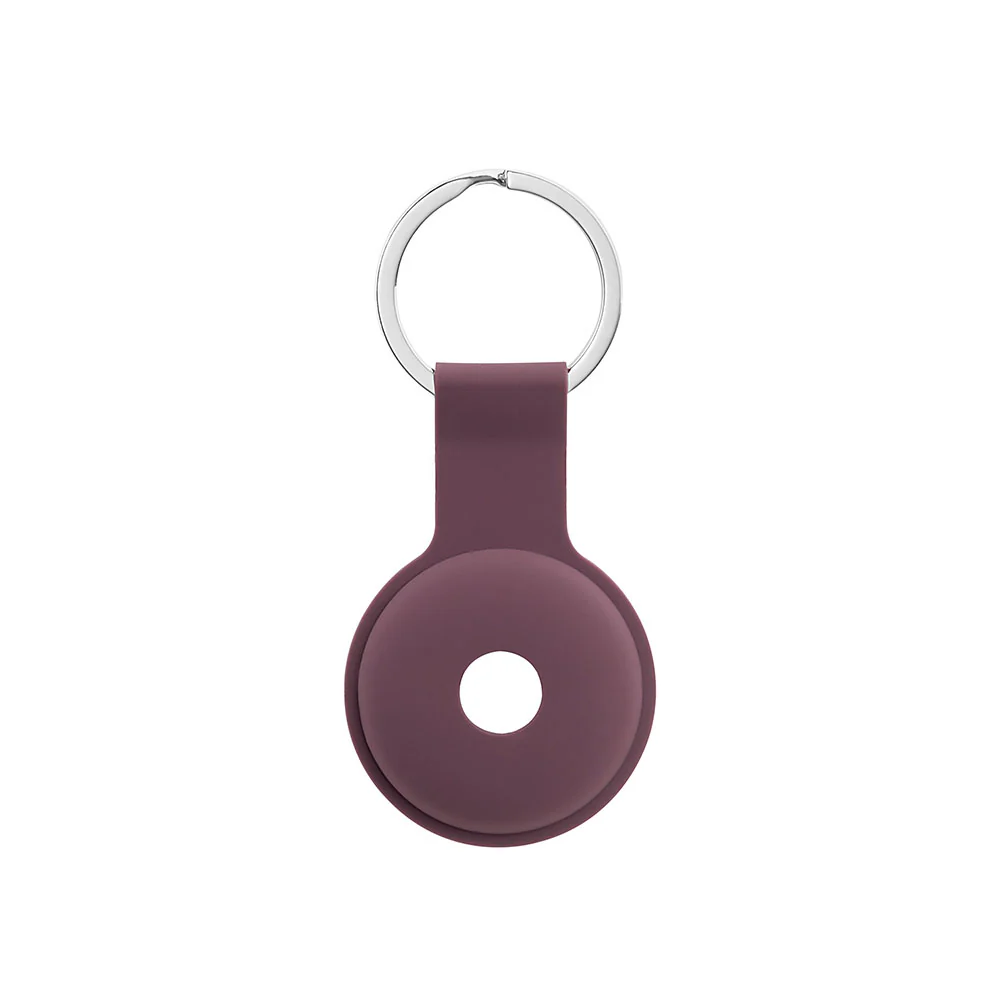 Llavero de silicona para AirTag GiGiTag de INTECAT - Rojo Ciruela - Image 4