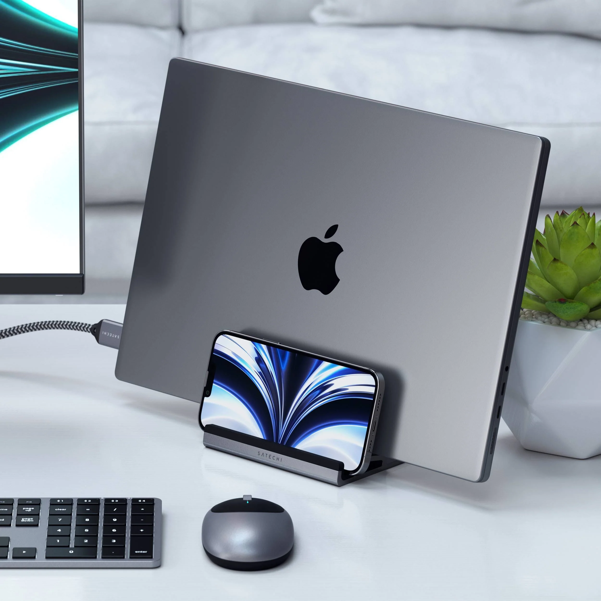Soporte vertical para MacBook de Satechi - Gris espacial - Image 10