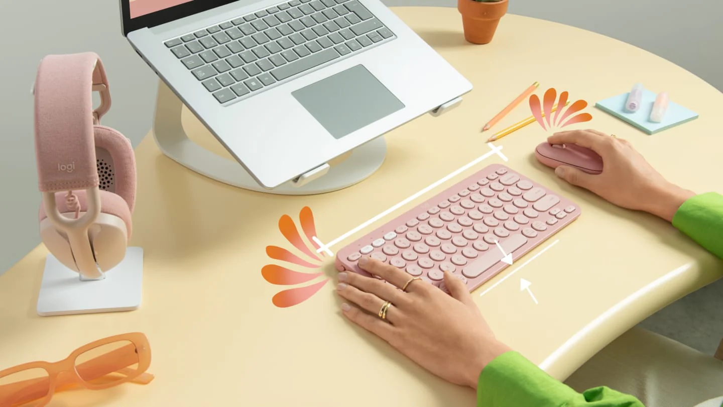 Teclado inalámbrico Pebble Keys 2 K380s de Logitech - Rosa - Image 5